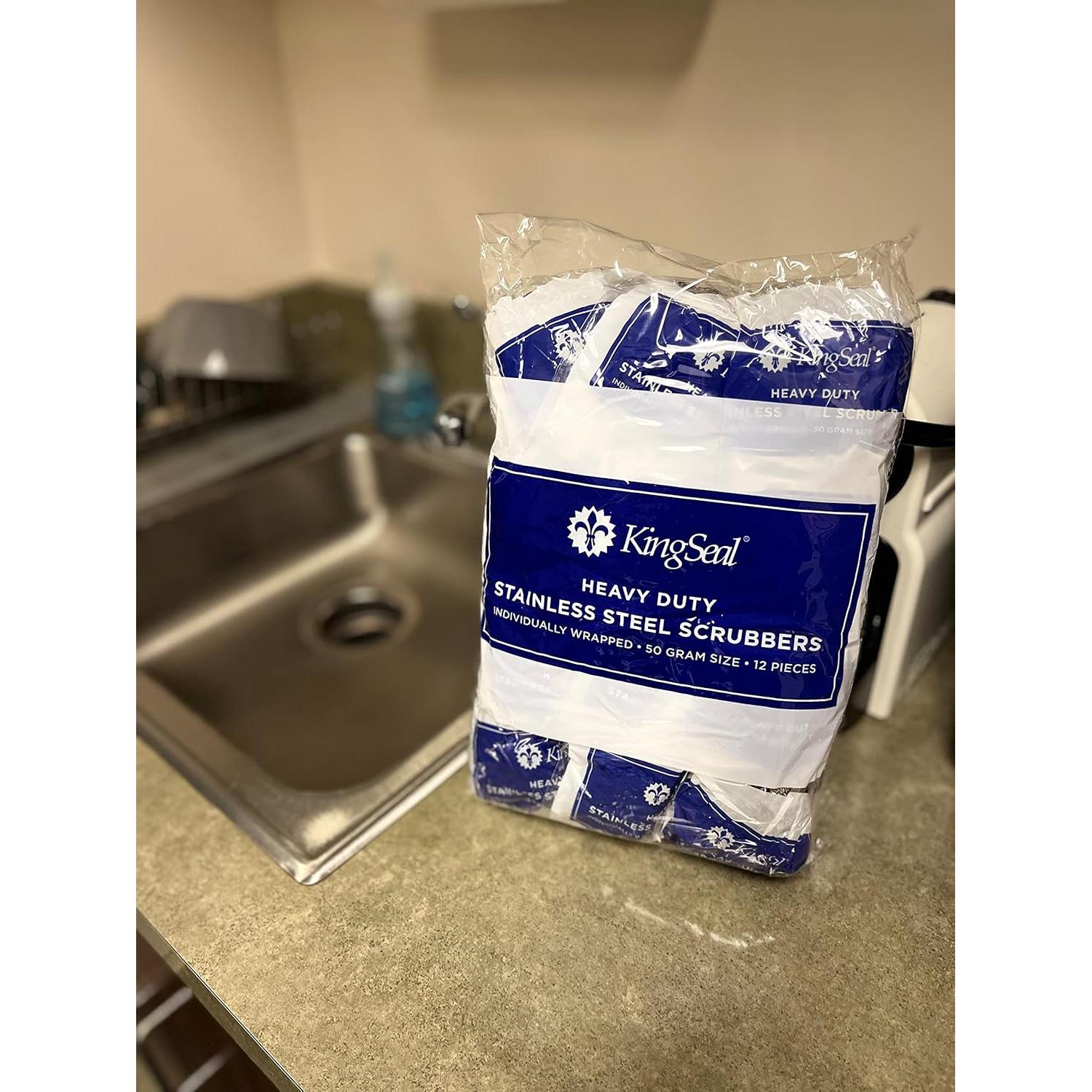 Estropajos de Acero Inoxidable KingSeal - 12 Unidades
