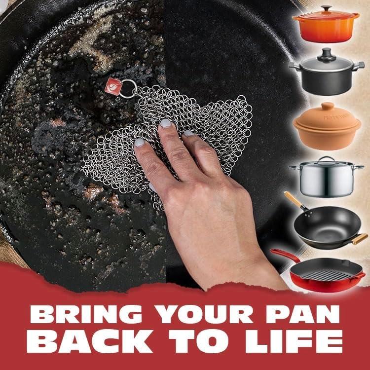 Paño de Cadena de Acero Inoxidable CM SCRUBBER 18x15 cm