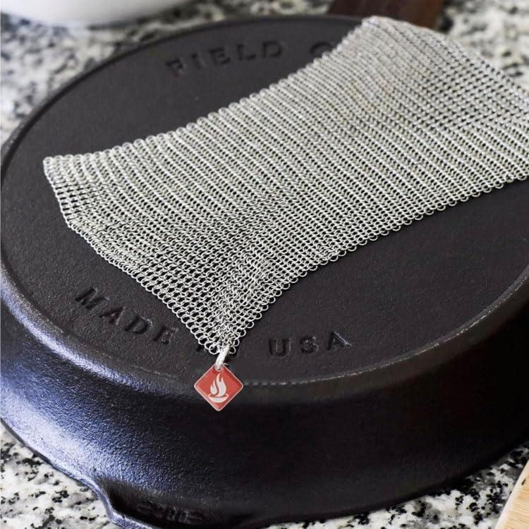 Paño de Cadena de Acero Inoxidable CM SCRUBBER 18x15 cm