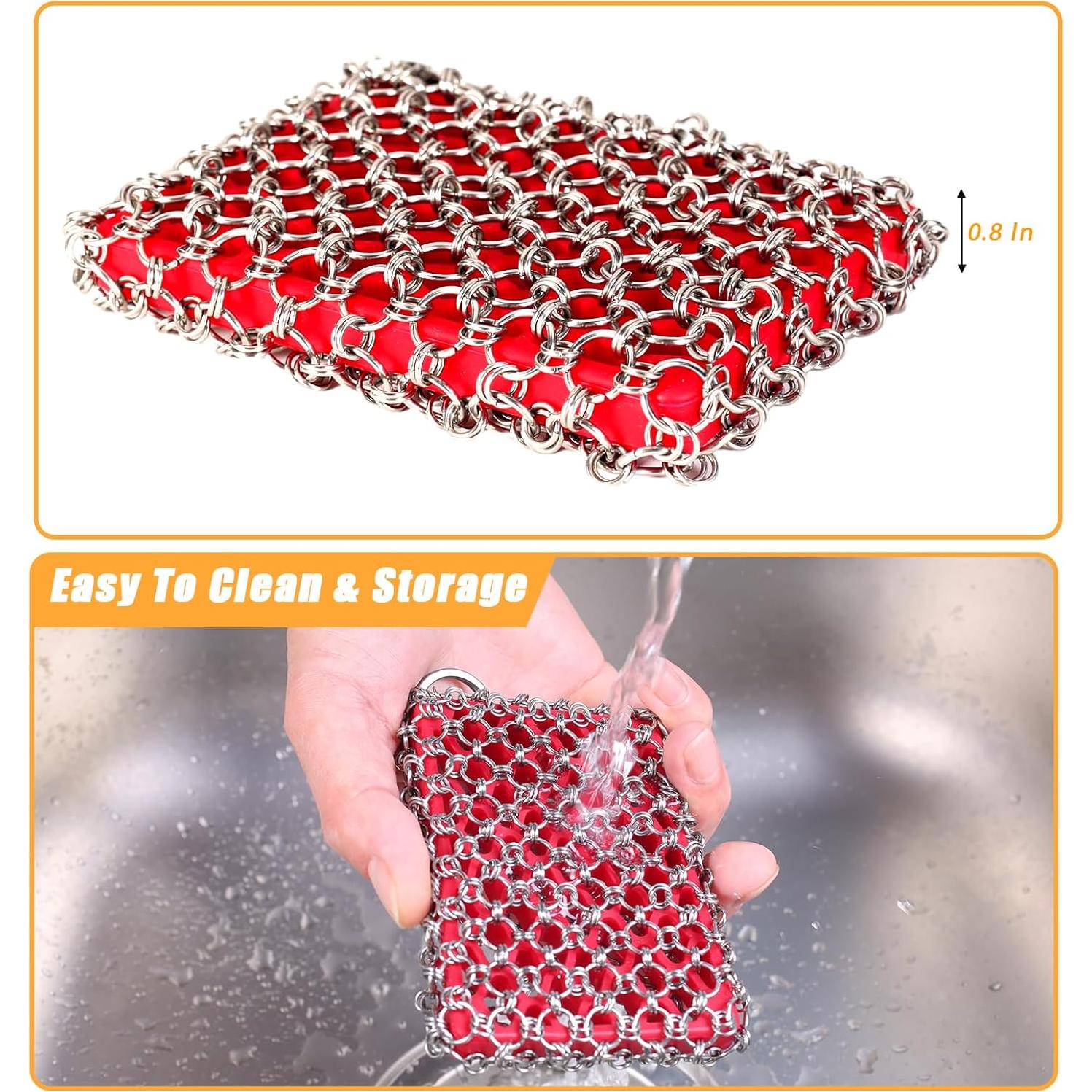 Estropajo de Hierro Fundido TEZZ - Limpiador de Sartenes