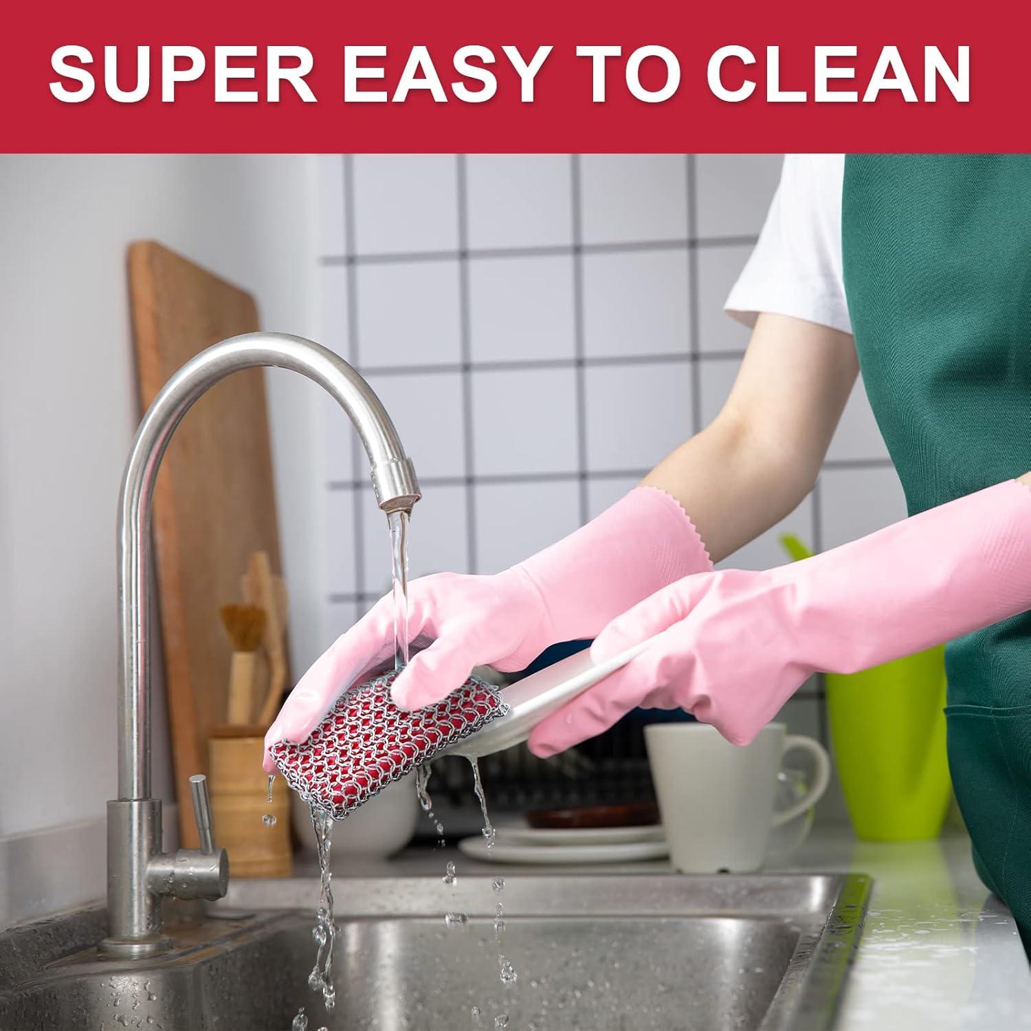 Estropajo de Cadena FORTATO para Hierro Fundido - Rojo