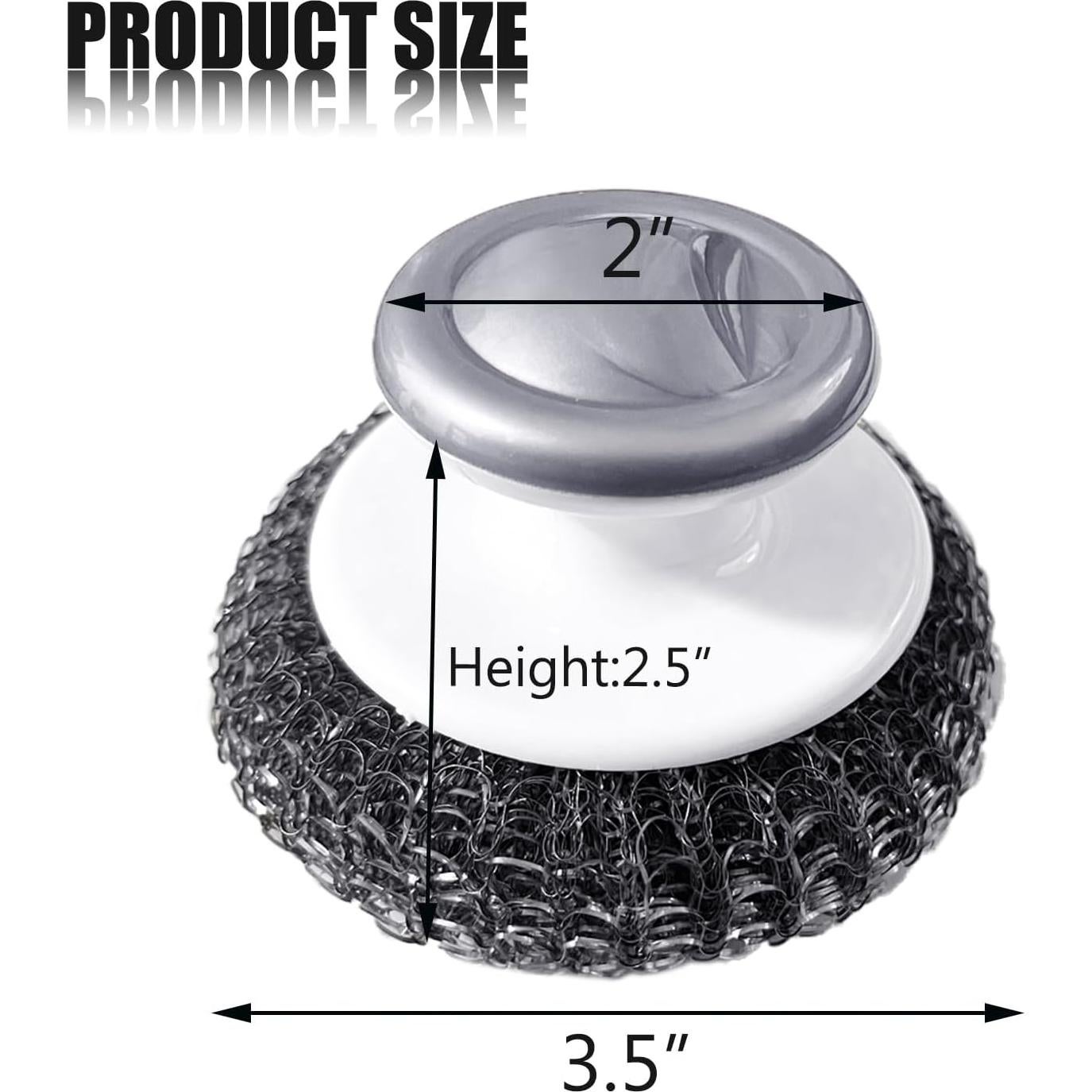 Esponjas de Acero Inoxidable con Mango Shineyid - 4 Unidades