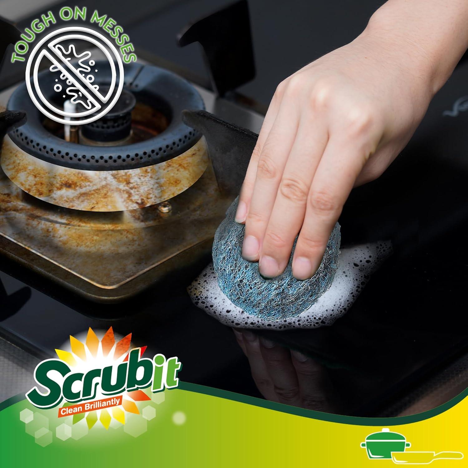 Almohadillas de Acero de Lana SCRUBIT 20 PK Pre-Jabonadas