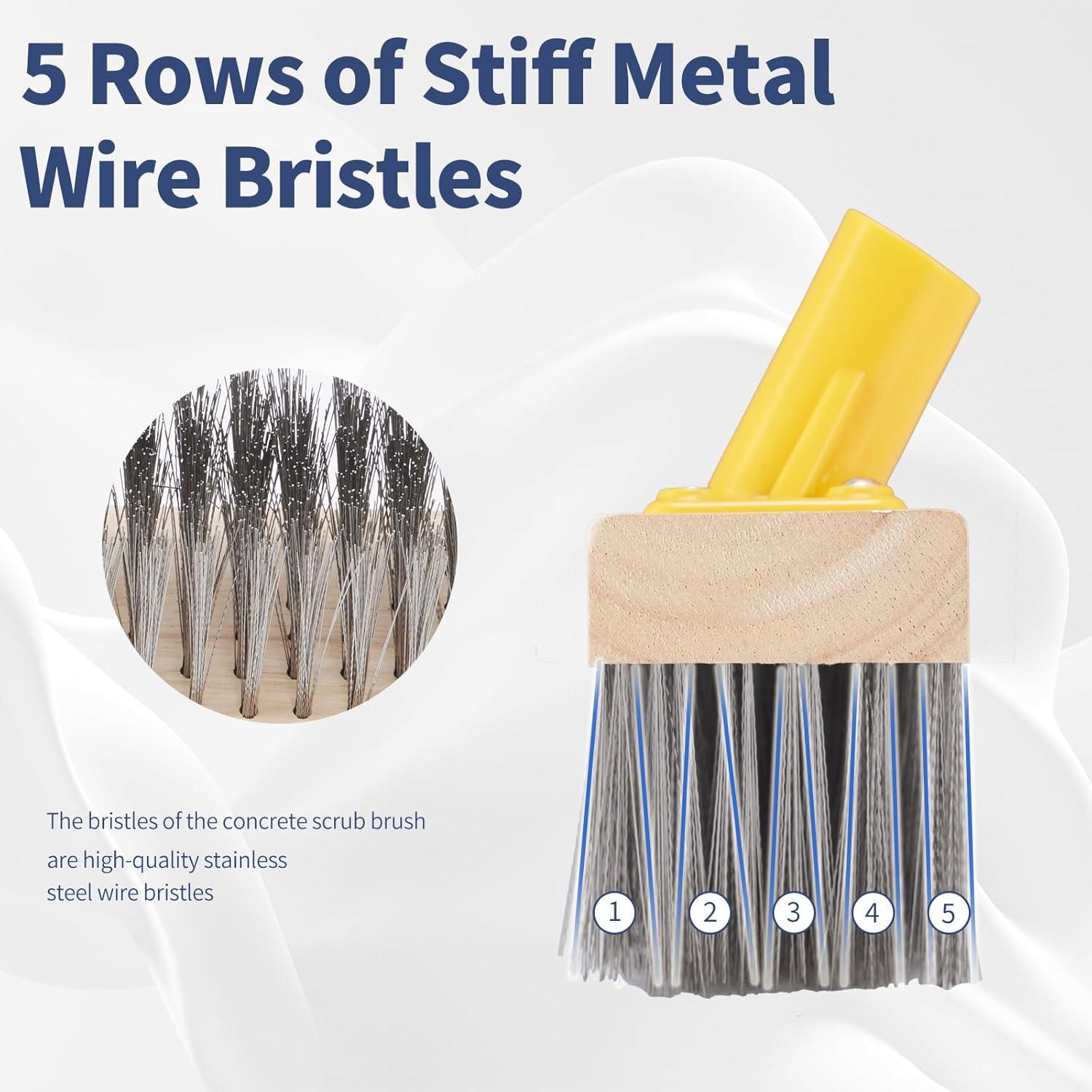 Cepillo de Alambre Duro NICOFPHY 60" para Fregar Suelos