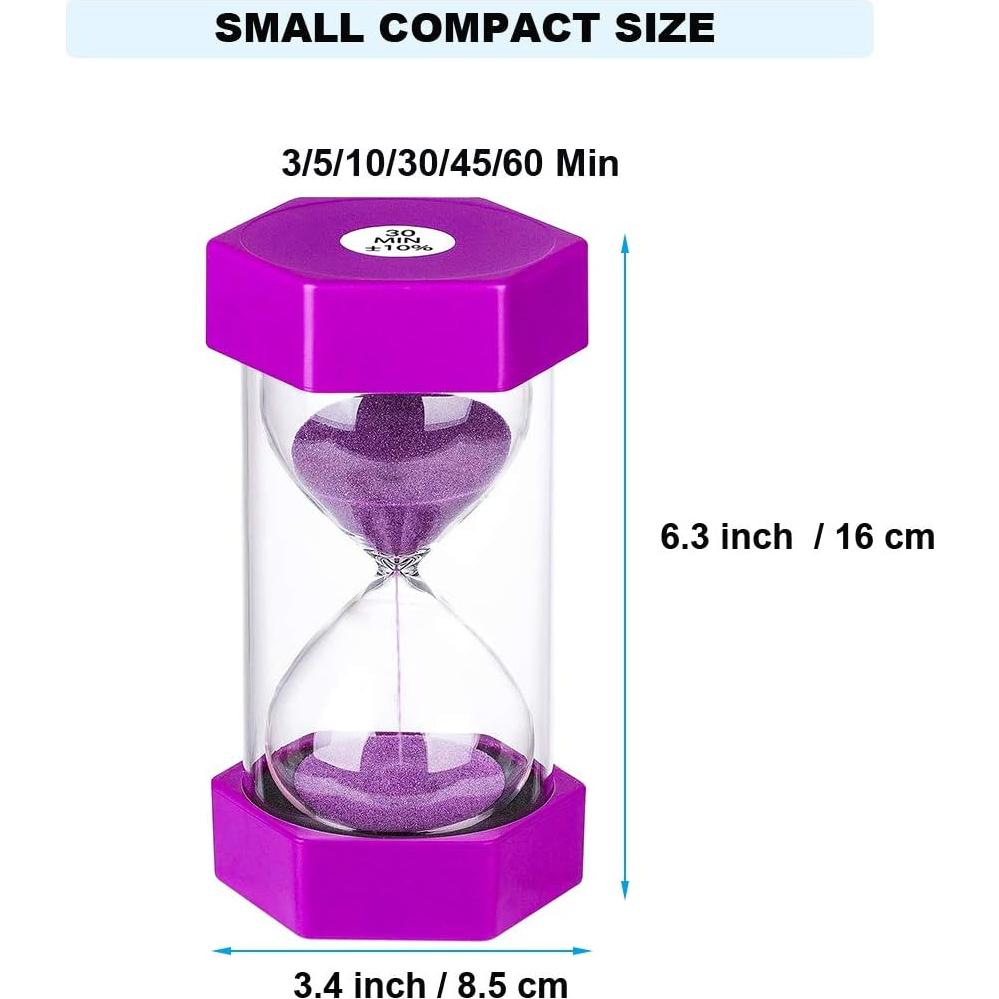 Reloj de Arena SuLiao 3 Minutos Morado para Juegos y Cocina