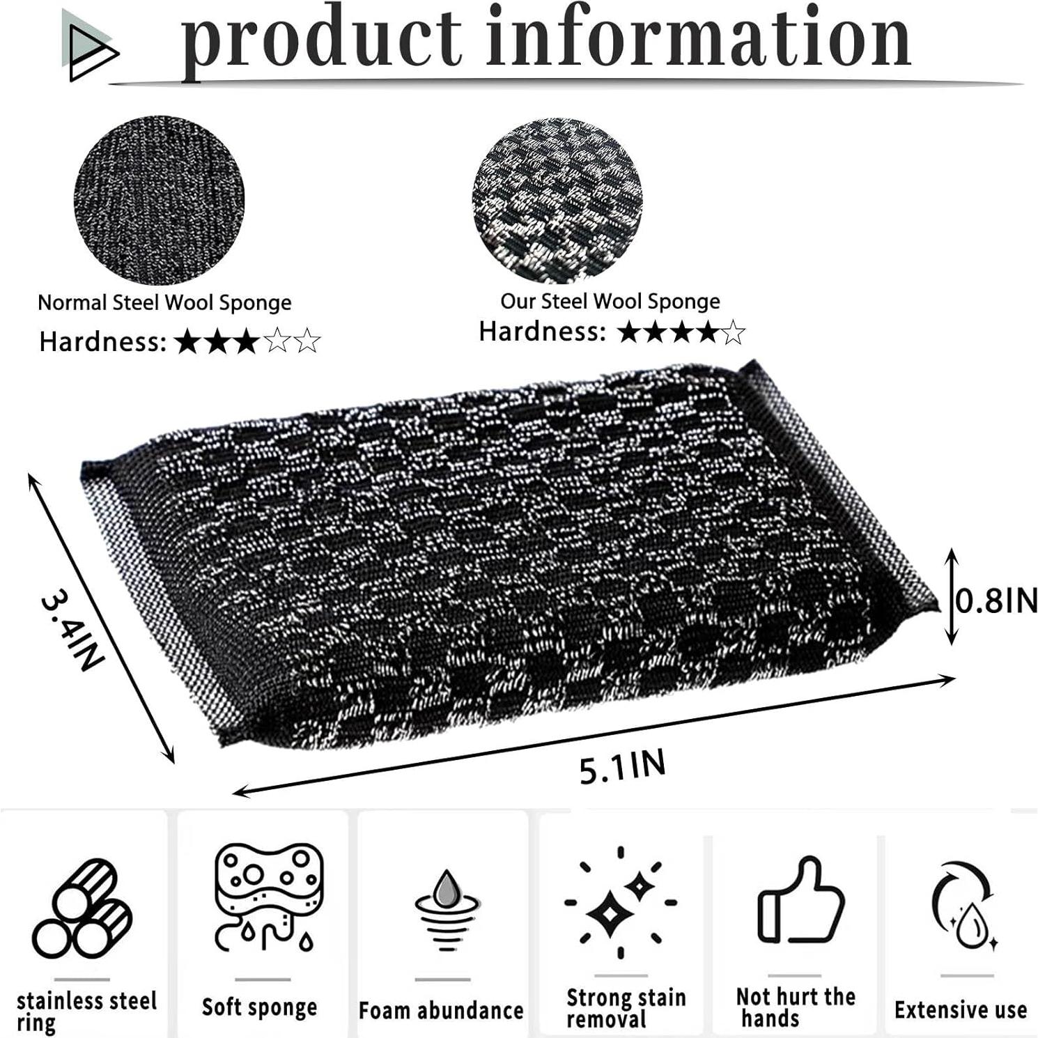 Esponjas de Acero Inoxidable EdgeVue 0.8LX para Fregar