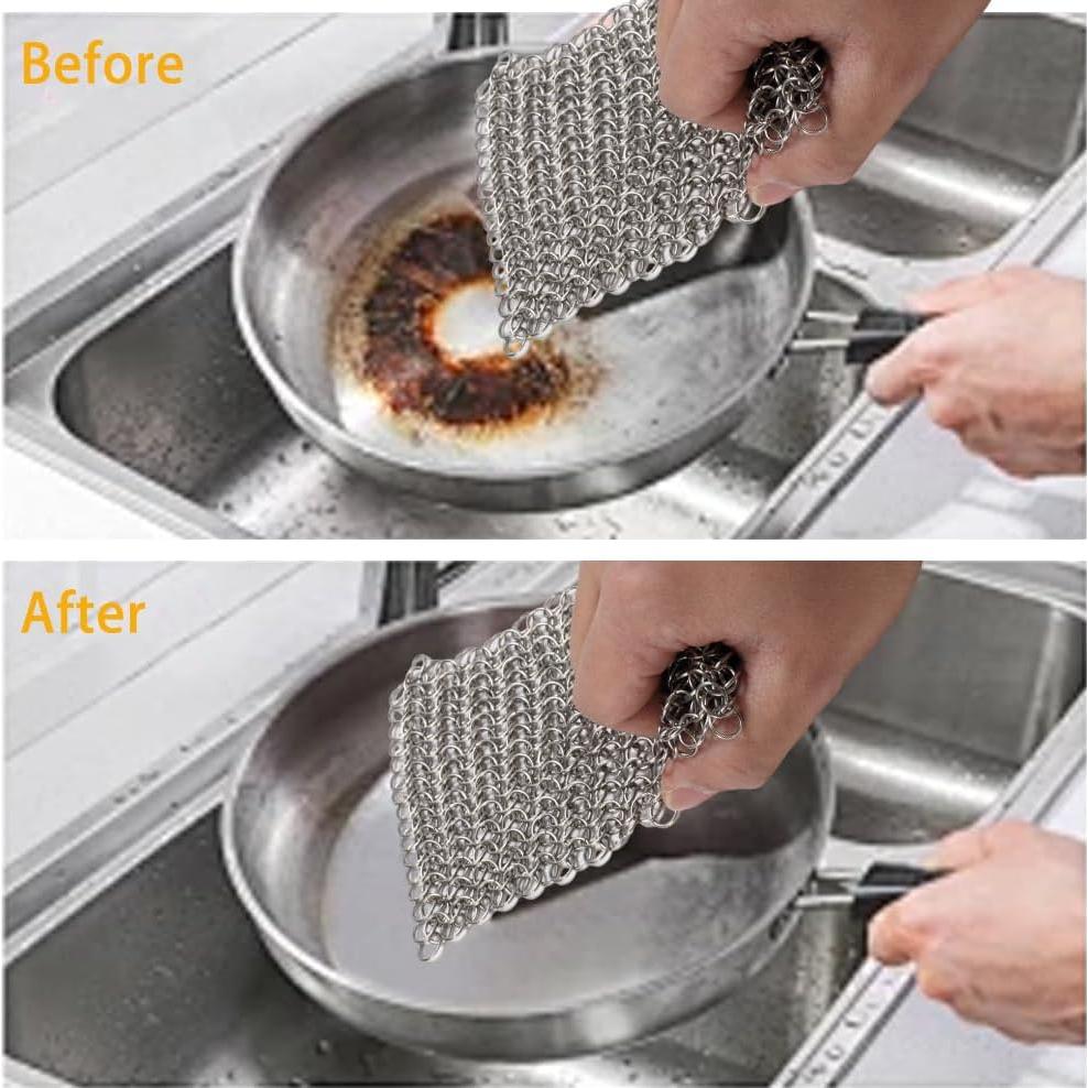 Limpiador de Sartenes de Hierro Fundido Edgnb - 2 Piezas