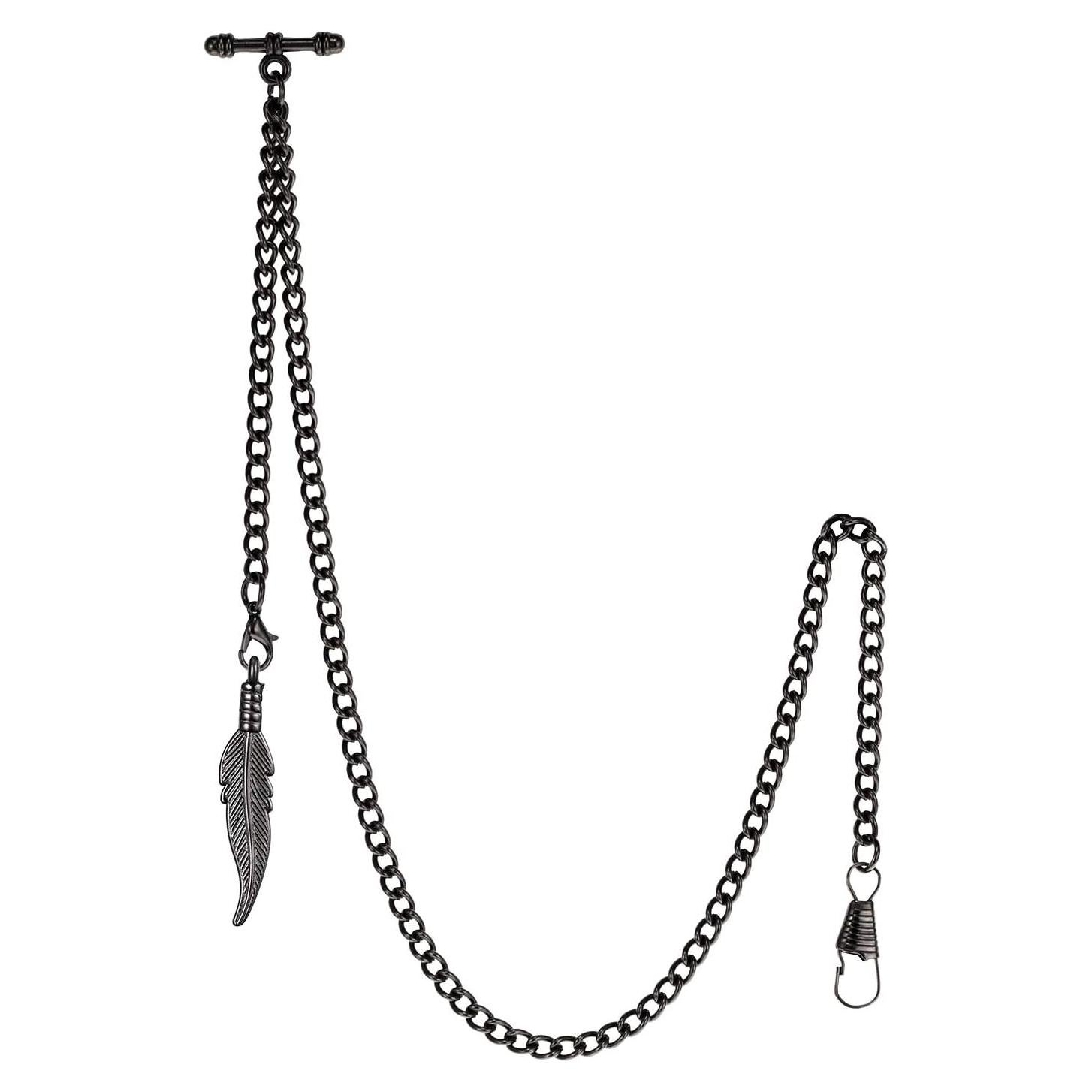 Reloj de bolsillo TREEWETO con cadena y colgante antiguo