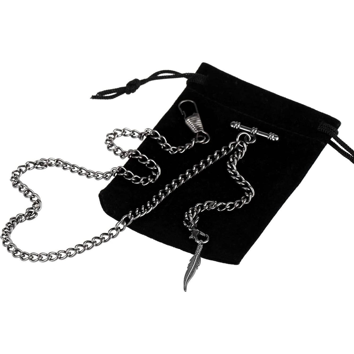 Reloj de bolsillo TREEWETO con cadena y colgante antiguo