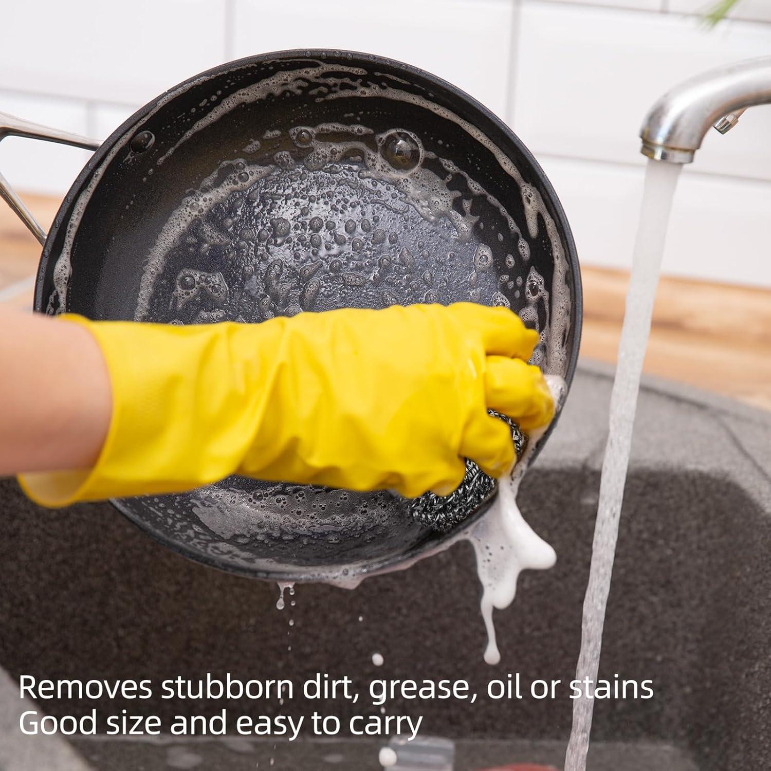 Paquete de 12 Estropajos de Acero Inoxidable Motroce