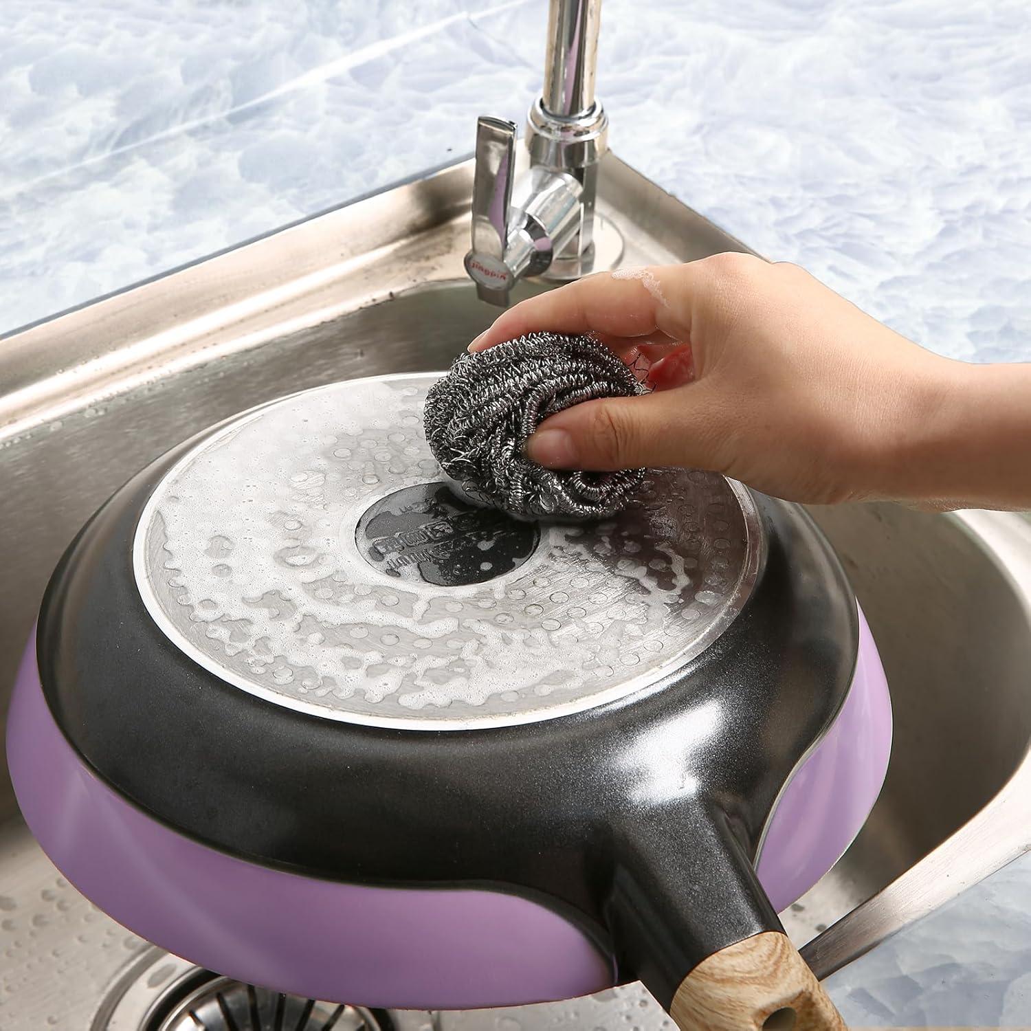 Paquete de 12 Estropajos de Acero Inoxidable Motroce