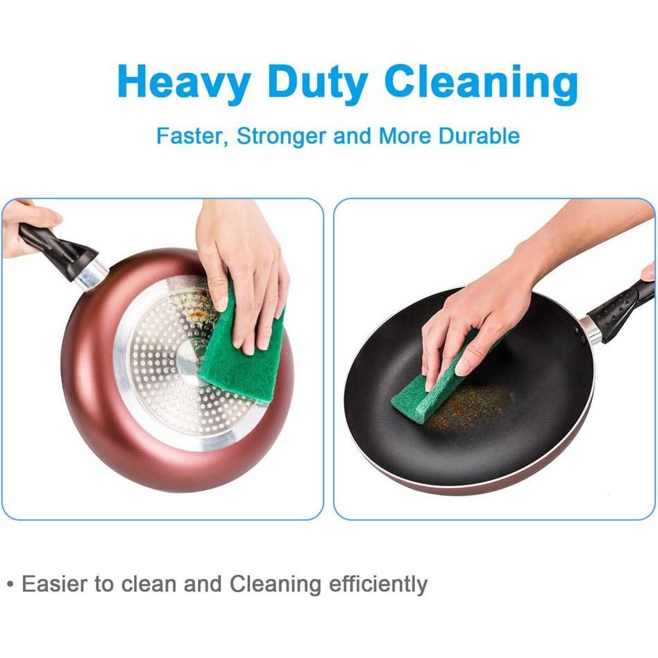 8 Almohadillas de Estropajo Reutilizables Infok Verde 9.91x14.99cm