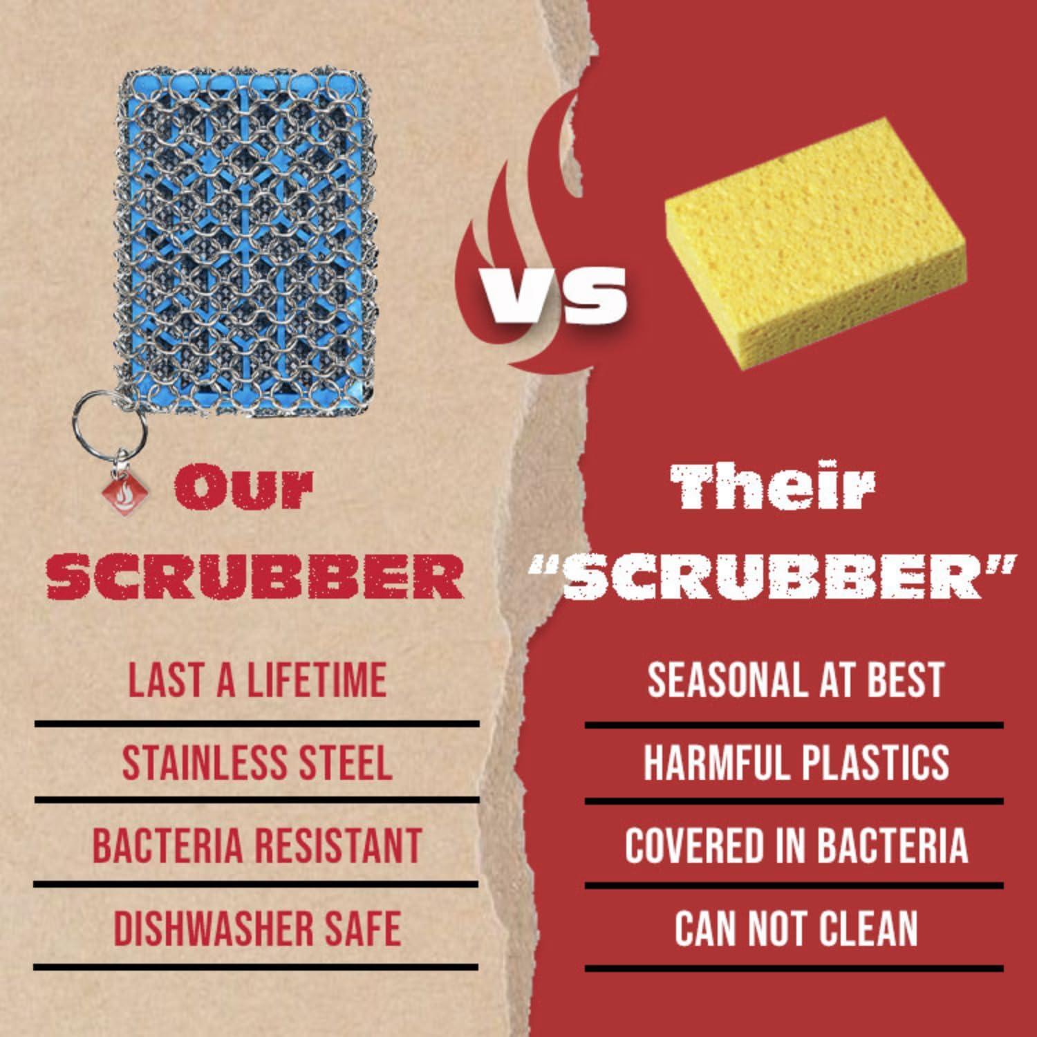 Esponja de Cadena de Hierro Fundido Knapp Made 10x8.9 cm