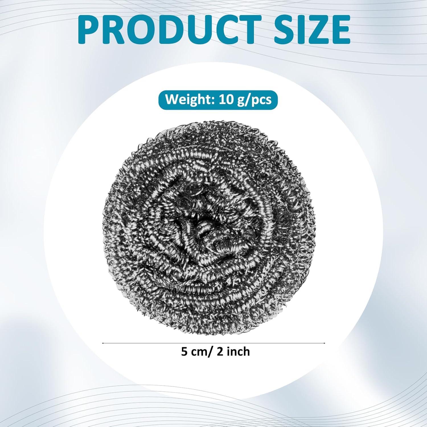 300 Estropajos de Acero Inoxidable Reallnaive 5 cm Limpieza