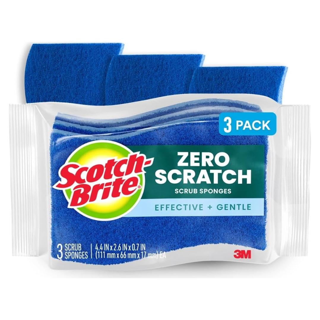 Esponjas de Cocina Scotch-Brite Zero Scratch - 3 Unidades