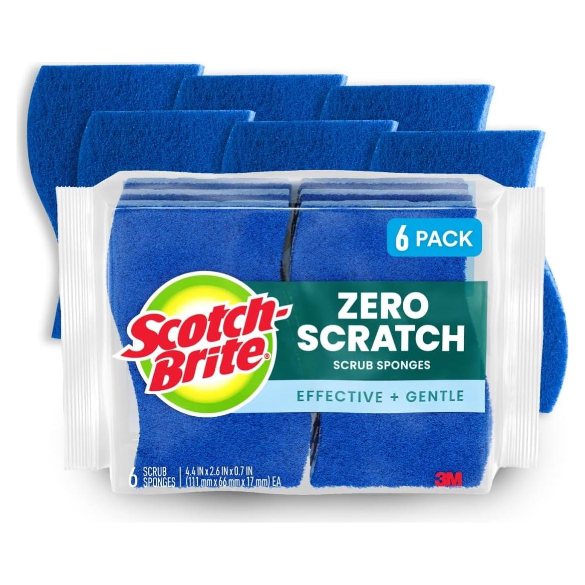 Esponjas de Limpieza Scotch-Brite Zero Scratch - 6 Unidades
