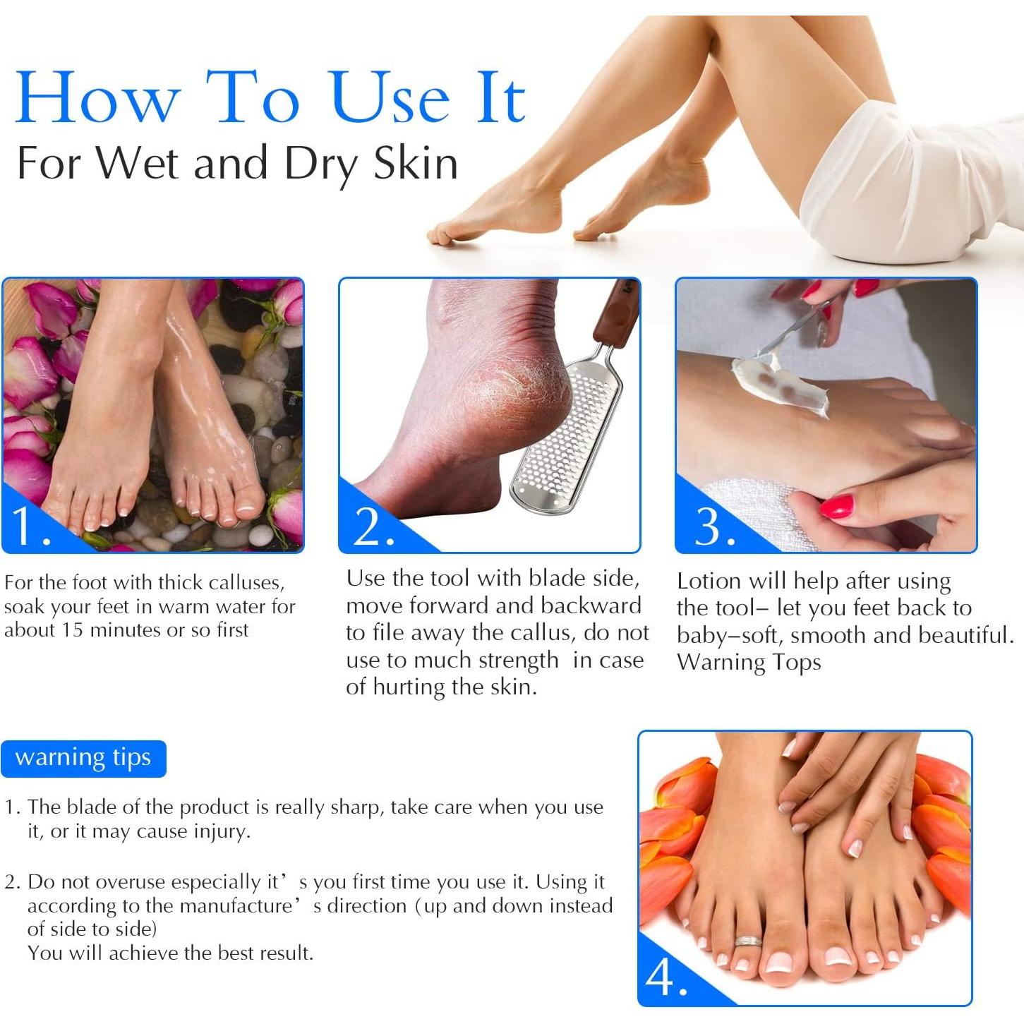 Lima de Pies Profesional Pefei Acero Inoxidable 33cm