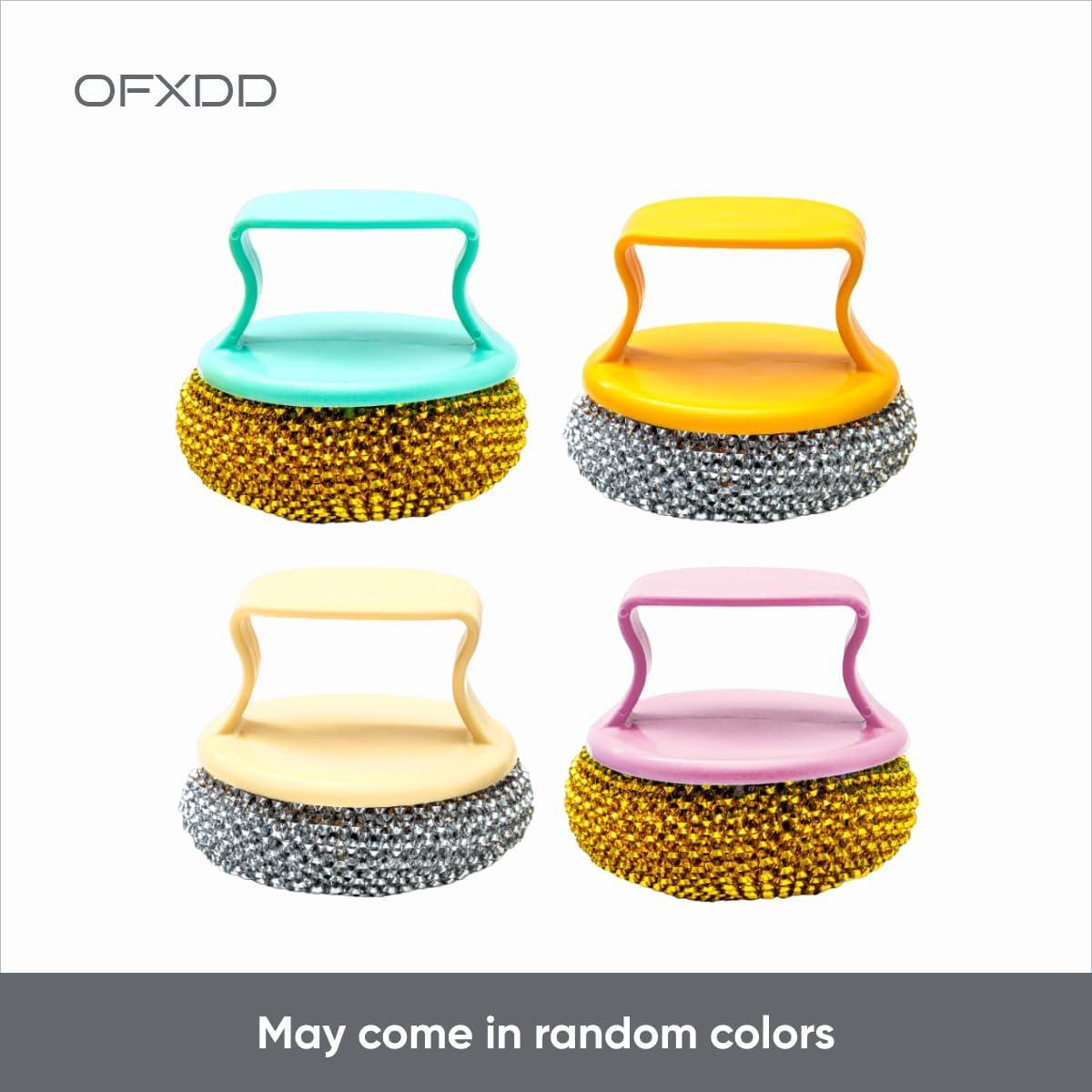 Estropajos de acero inoxidable OFXDD - 5 piezas con 2 mangos