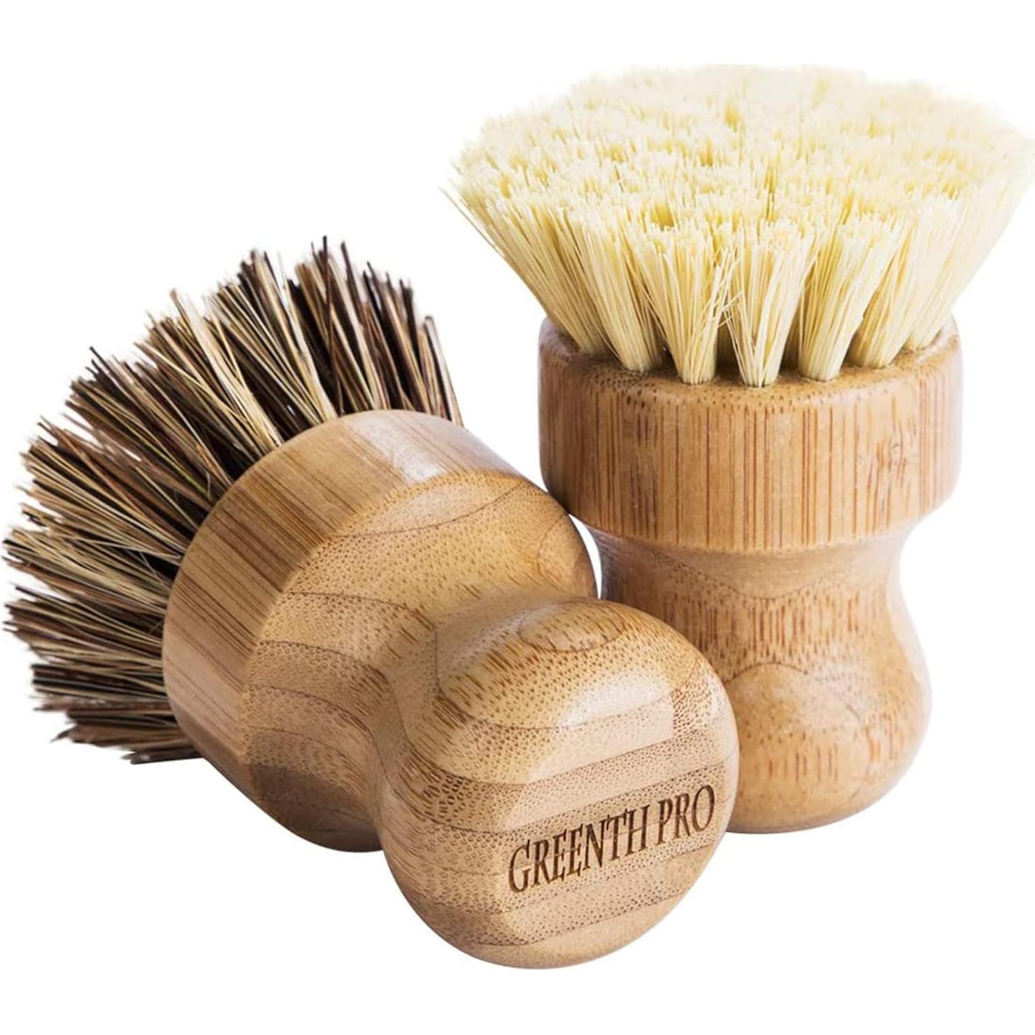 Juego de 3 Cepillos de Limpieza GREENTH PRO de Bambú