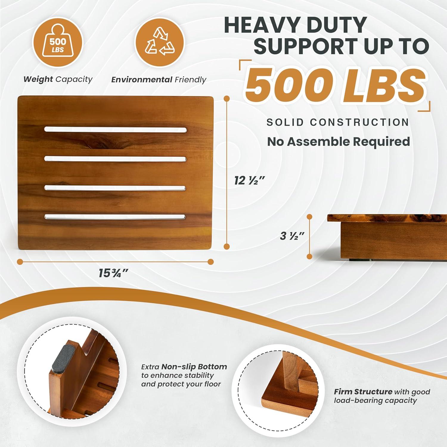 Taburete de Madera HOLANA 8.89 cm Antideslizante Acacia