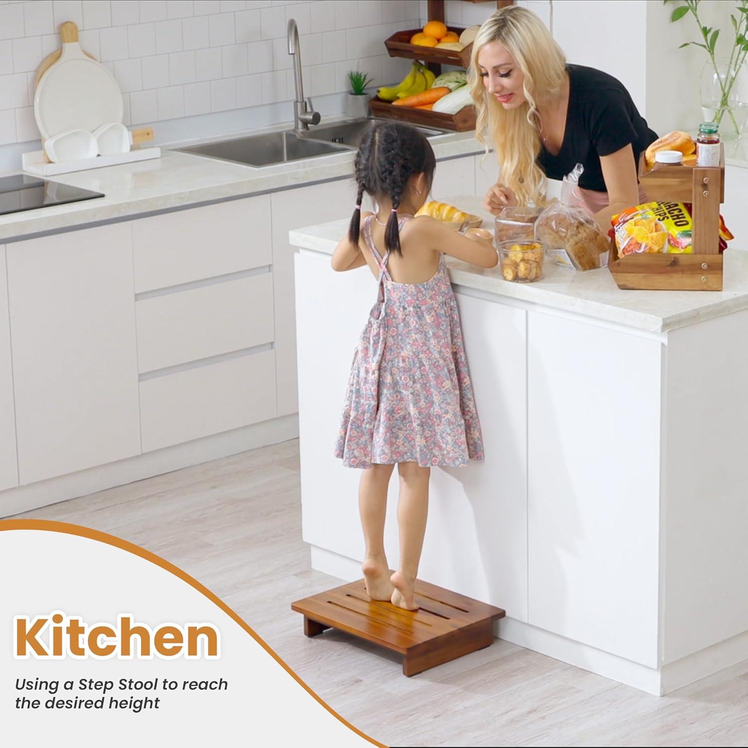 Taburete de Madera HOLANA 8.89 cm Antideslizante Acacia