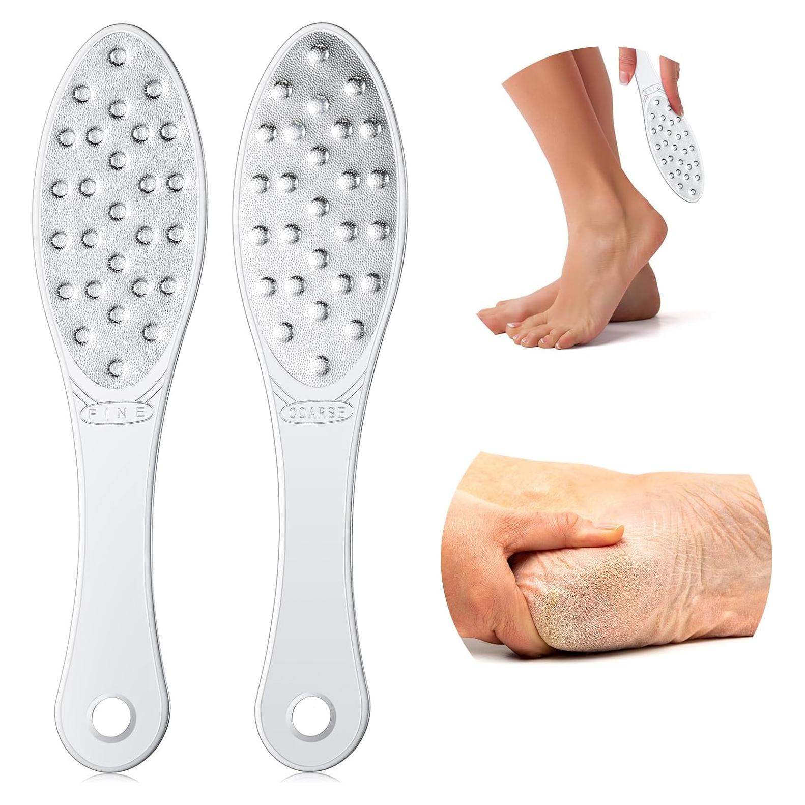 Raspador de Pies Jutom Acero Inoxidable 2 Piezas Lima Doble Cara