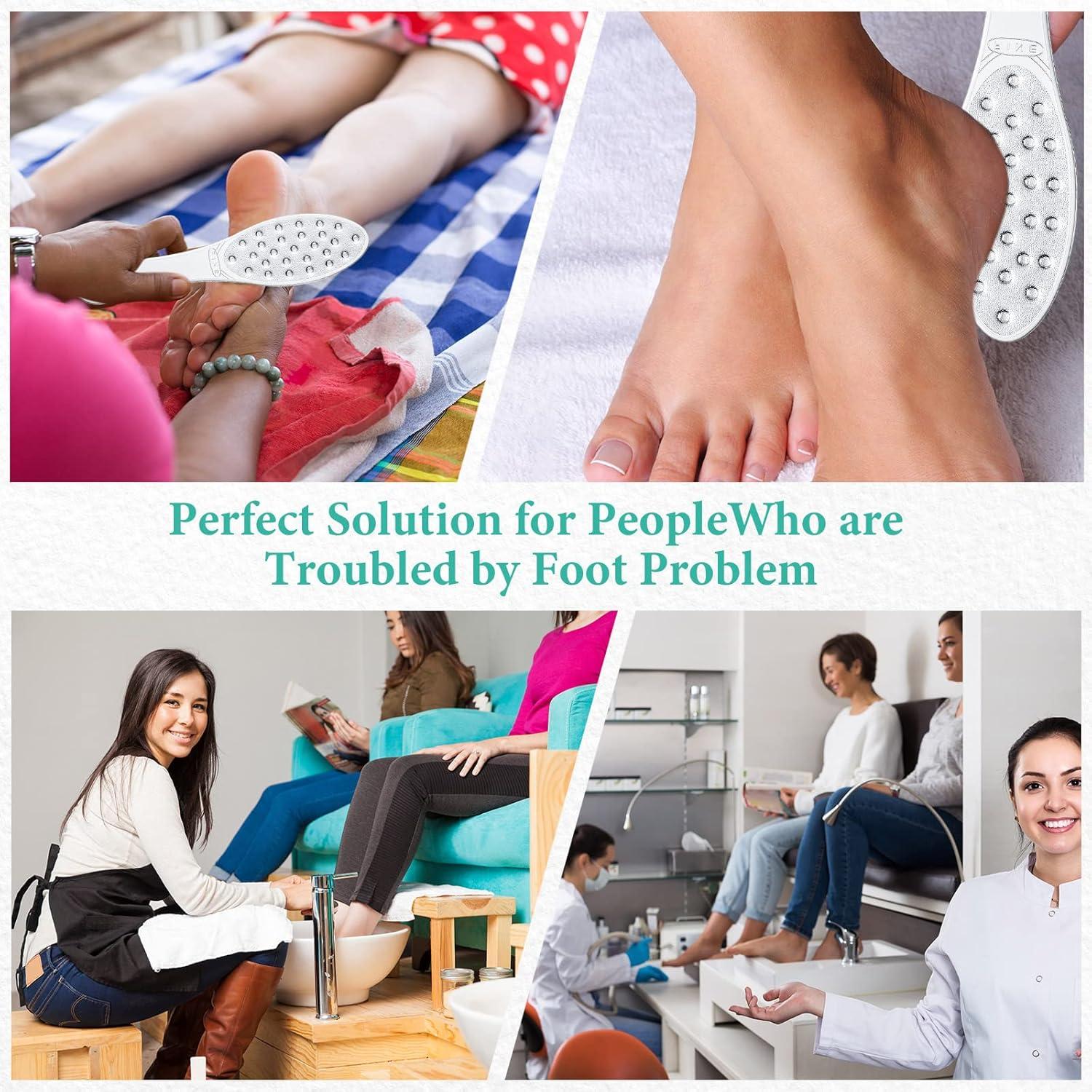 Raspador de Pies Jutom Acero Inoxidable 2 Piezas Lima Doble Cara