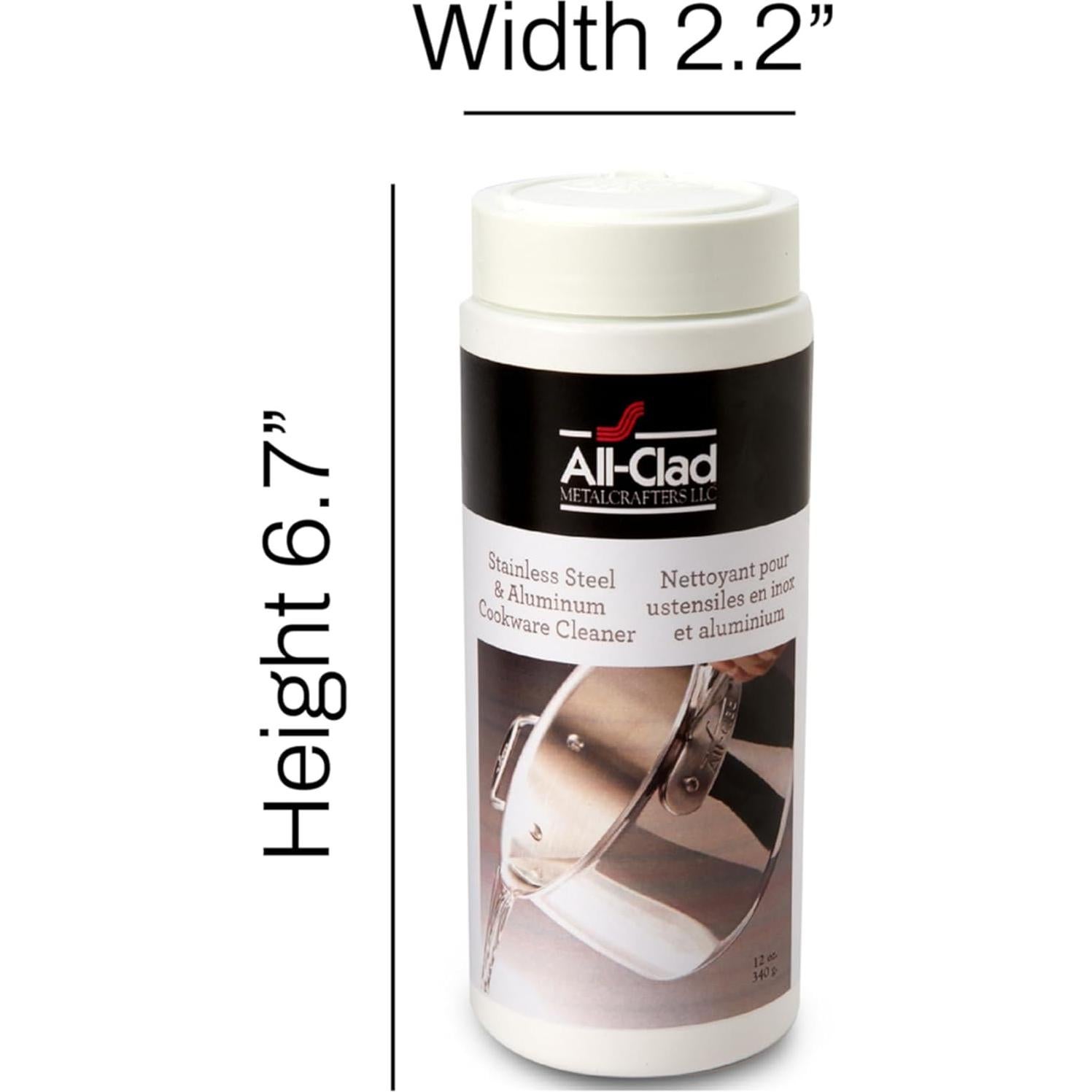 Limpiador en Polvo All-Clad 340g para Acero Inoxidable