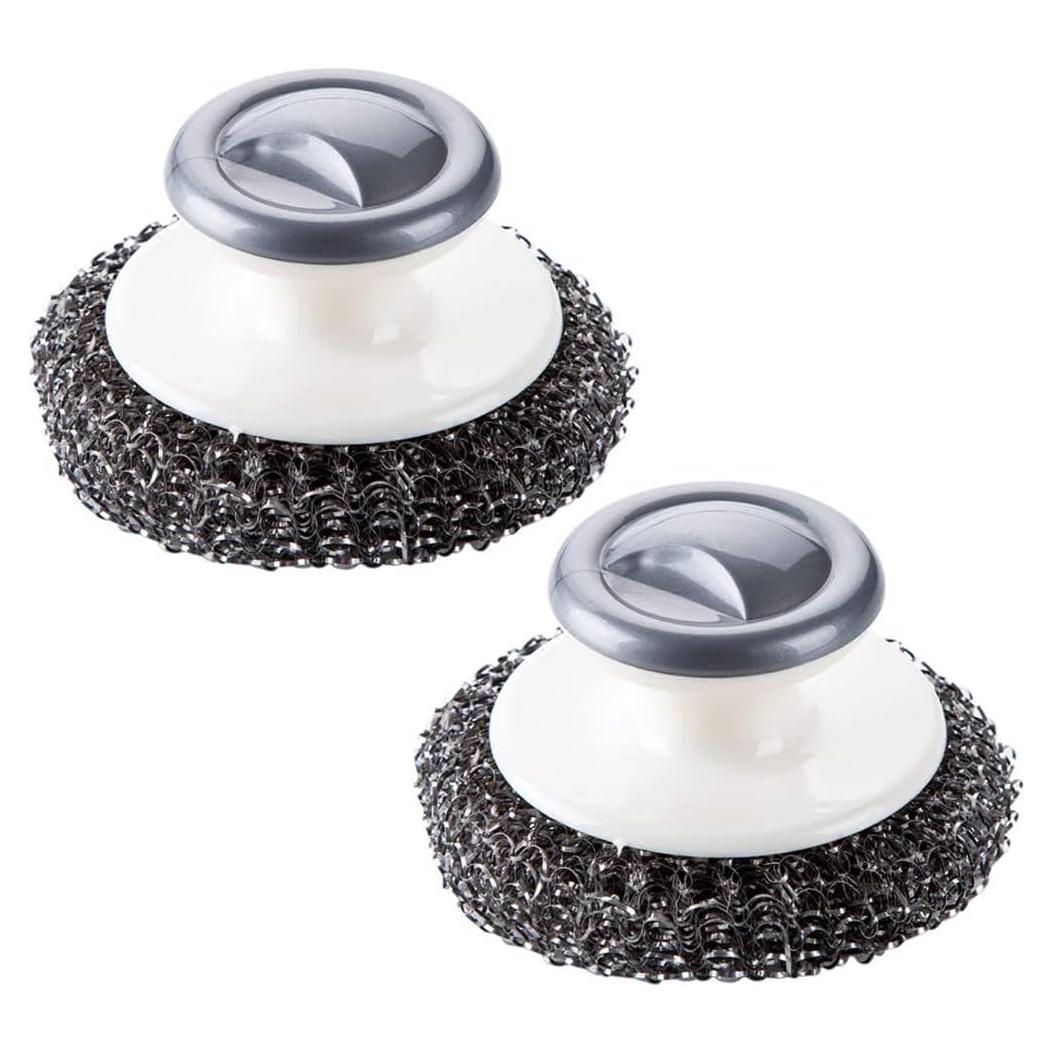Estropajo de Acero Inoxidable con Mango QPINGH - 2 Pcs