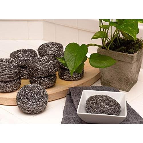 Juego de estropajos de acero inoxidable Kitchen Sumo 12 unidades