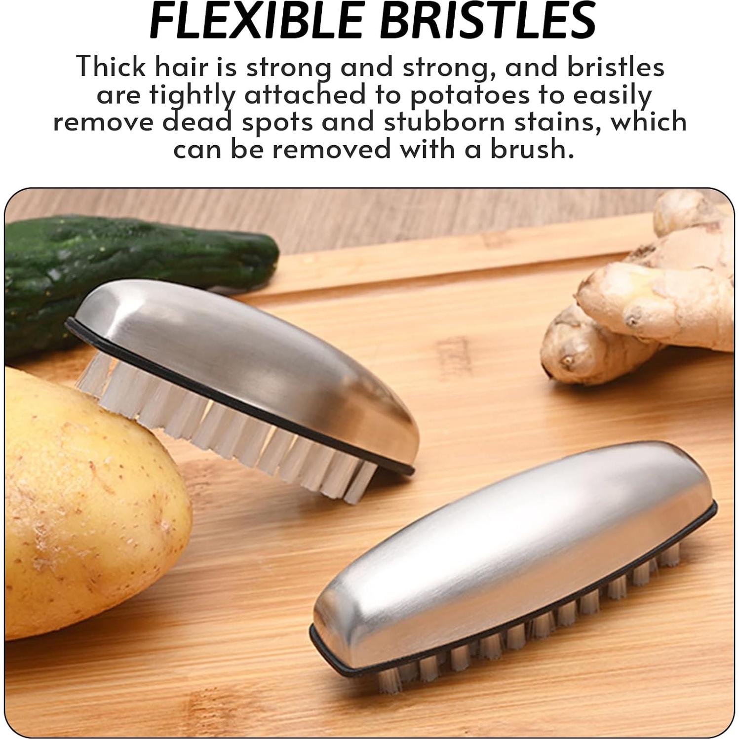 Cepillo de Limpieza de Verduras Haomaomao Acero Inoxidable