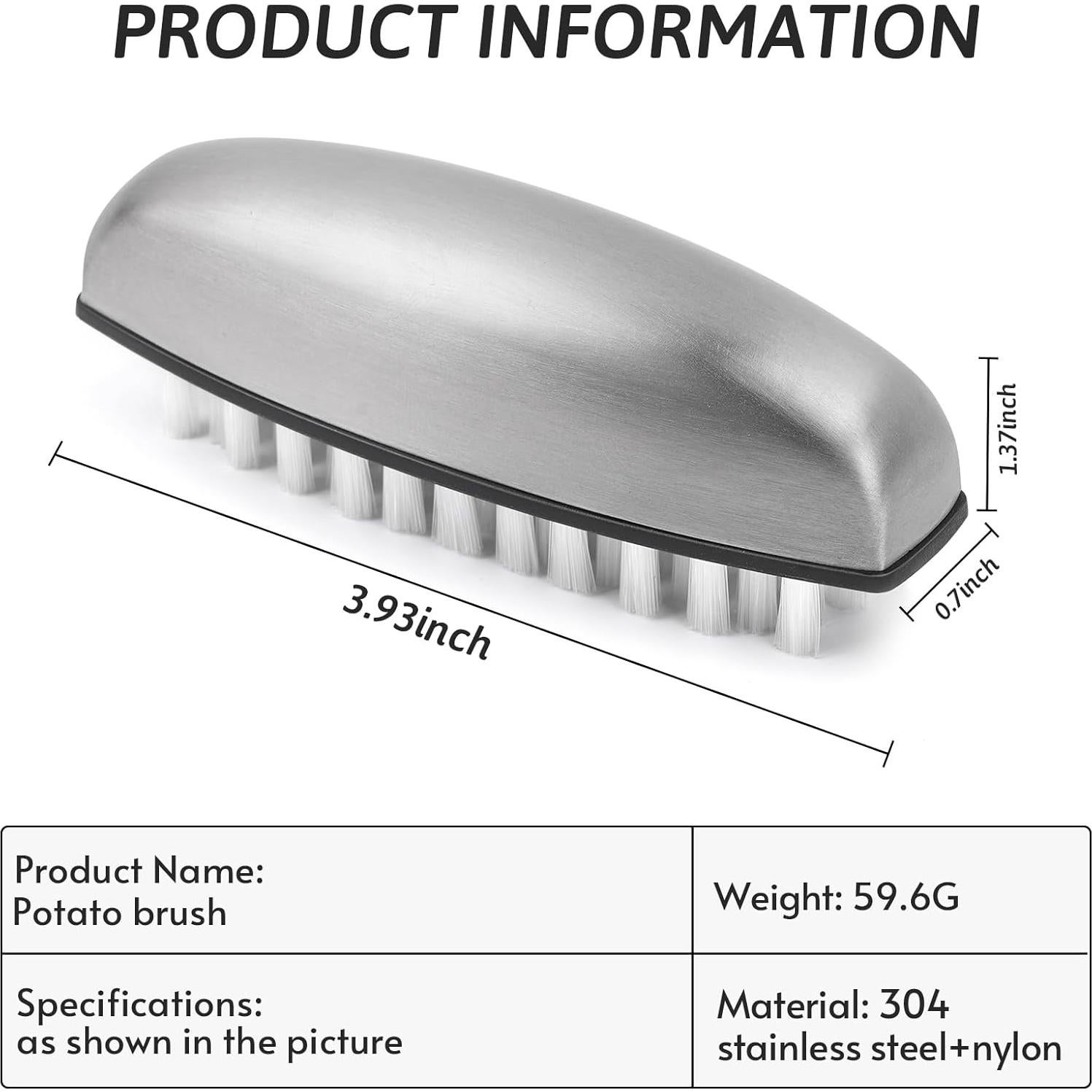 Cepillo de Limpieza de Verduras Haomaomao Acero Inoxidable