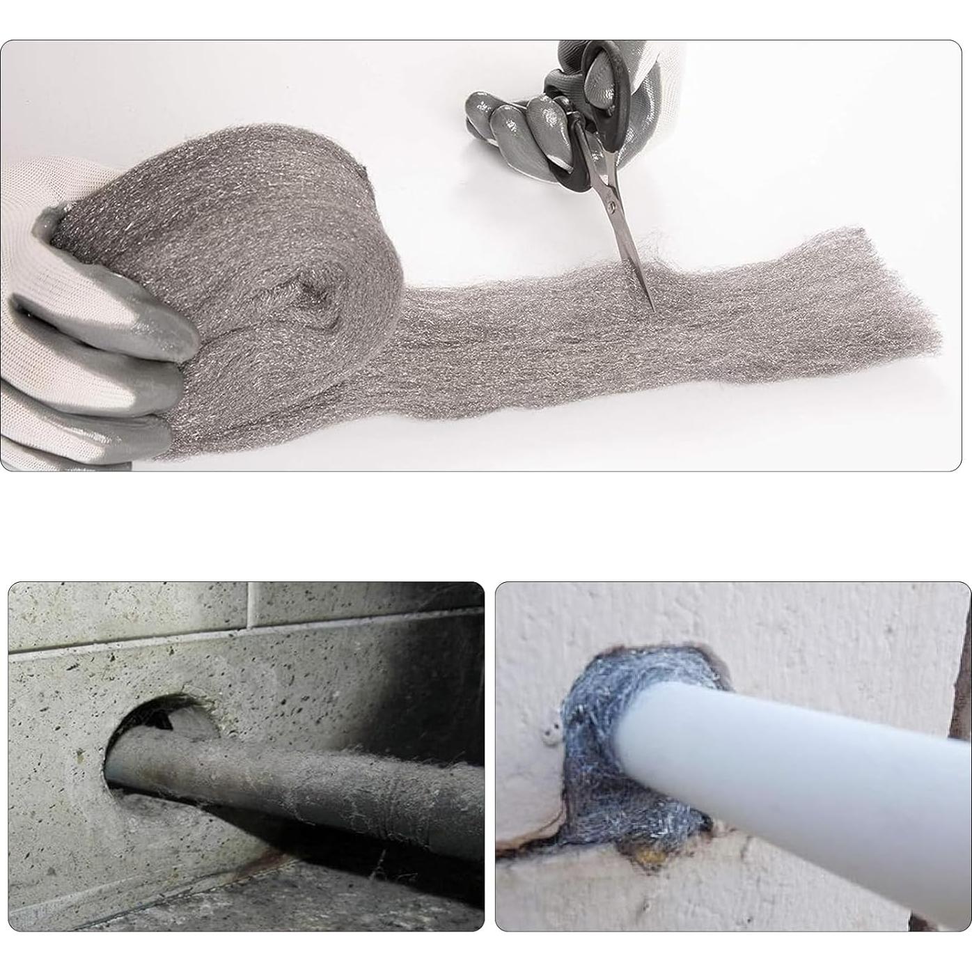 Lana de Acero para Control de Ratones Azuline - 30 pies