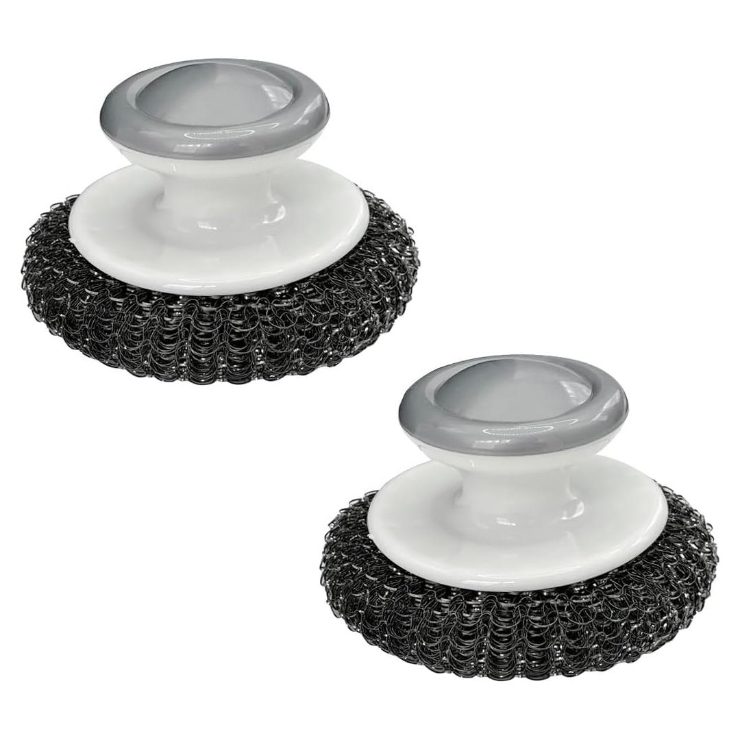 Estropajo de Acero Inoxidable KVZVK con Mango 2 Pcs