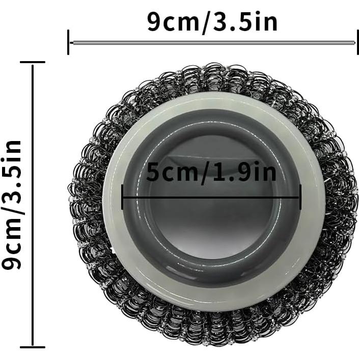 Estropajo de Acero Inoxidable KVZVK con Mango 2 Pcs