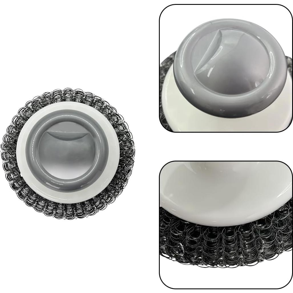 Estropajo de Acero Inoxidable KVZVK con Mango 2 Pcs