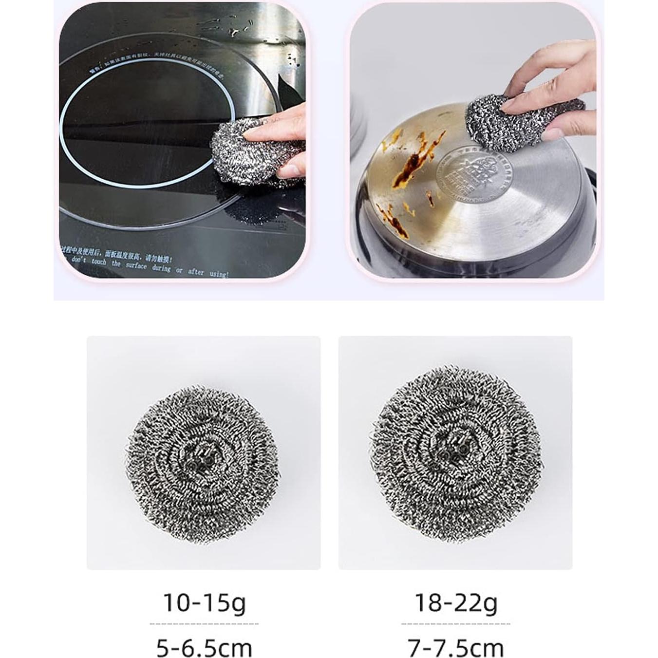 Estropajos de Acero Inoxidable XXJXING - Paquete de 48 Piezas