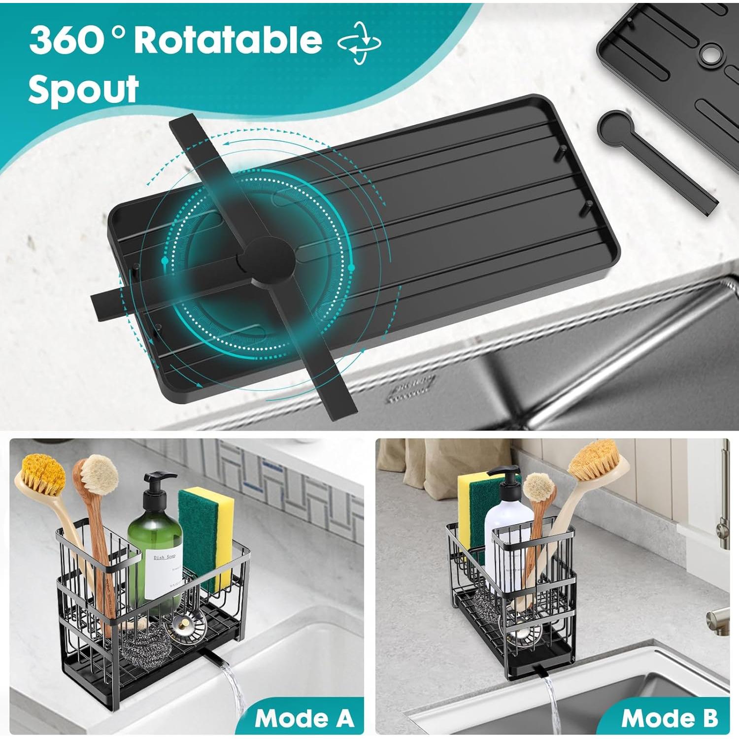 Soporte para Esponjas de Fregadero Sinnsally Acero Inoxidable