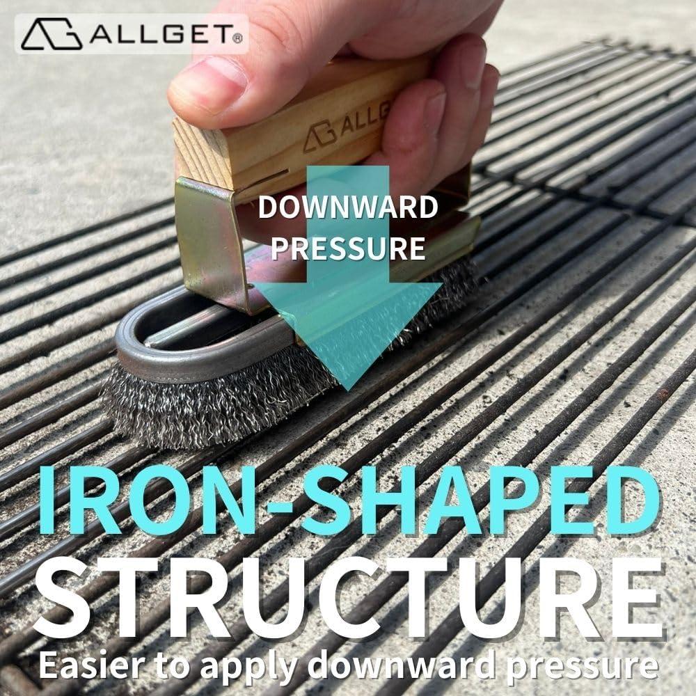 Cepillo de Alambre de Acero ALLGET HD-5X para Limpieza Pesada