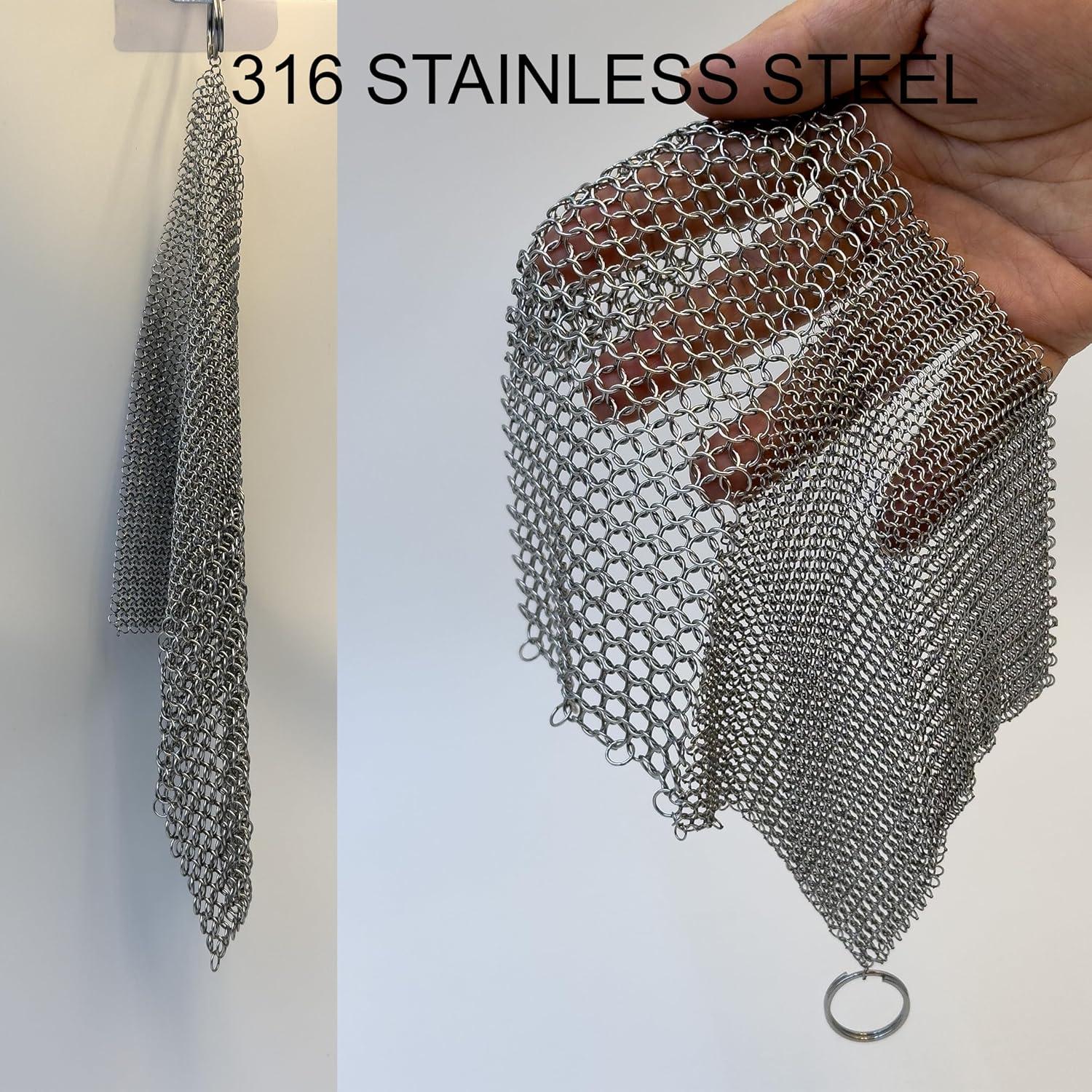 Estropajo de Malla de Cadena ERGONOW Acero Inoxidable 316