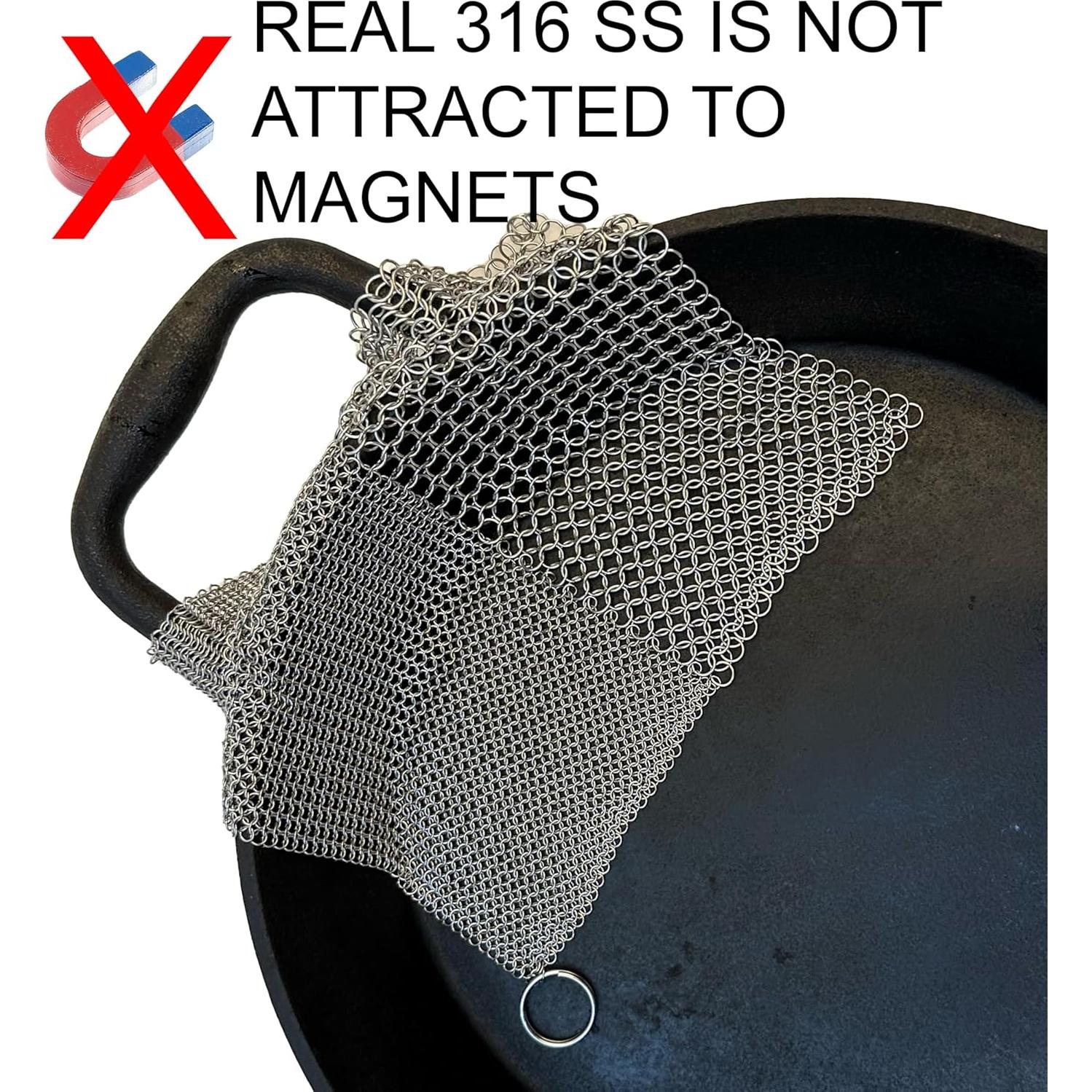 Estropajo de Malla de Cadena ERGONOW Acero Inoxidable 316