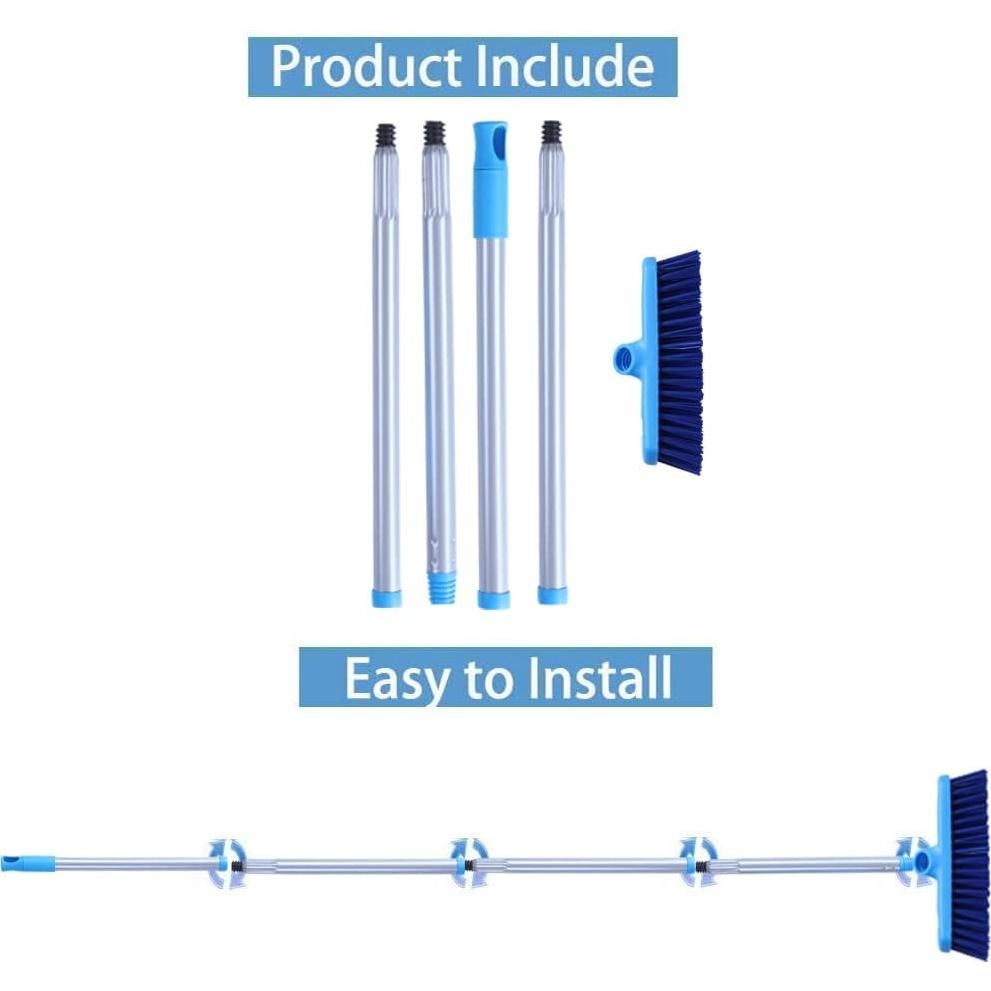 Cepillo de Deck YONILL con Mango Largo 127 cm Cerdas Rígidas
