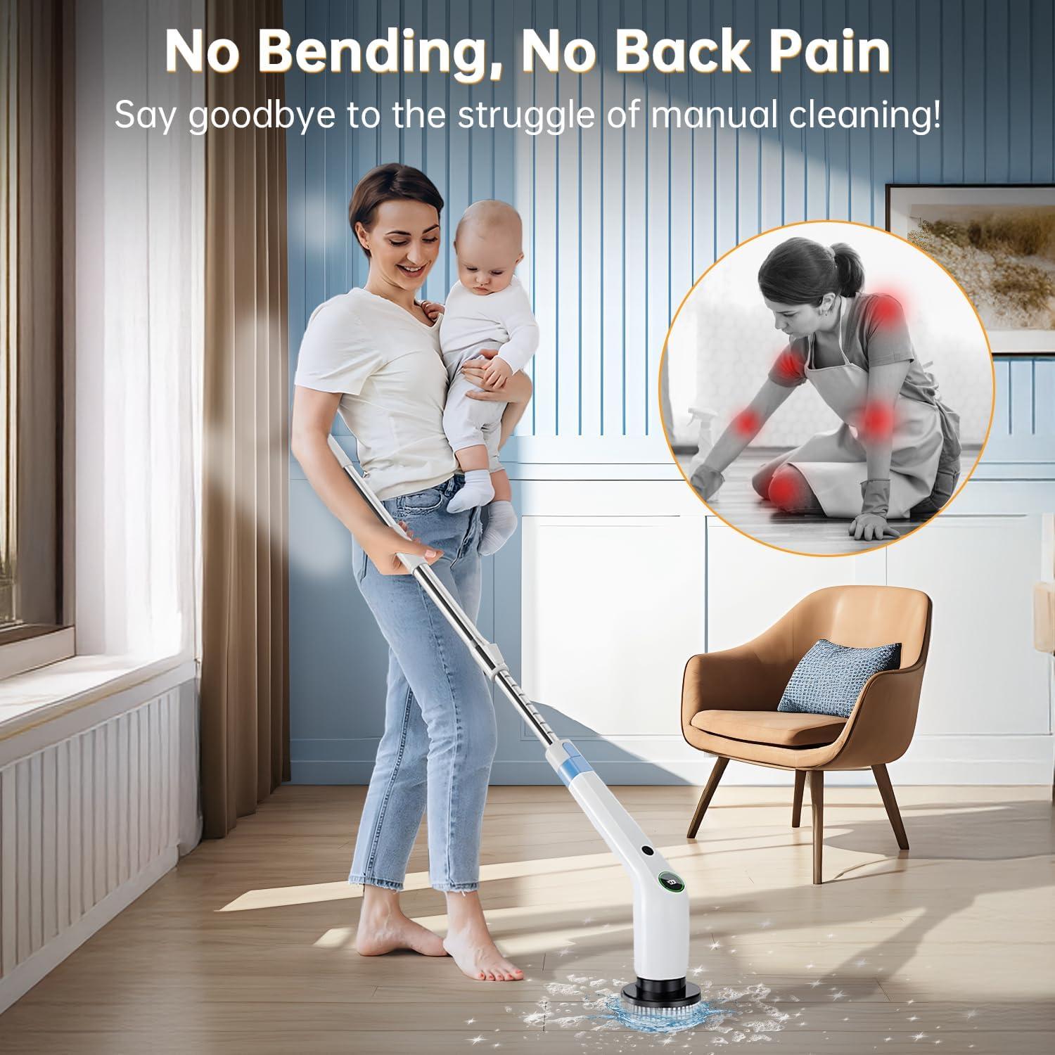 Limpiador Eléctrico Giratorio PUFTEM HC-CA04 2 en 1