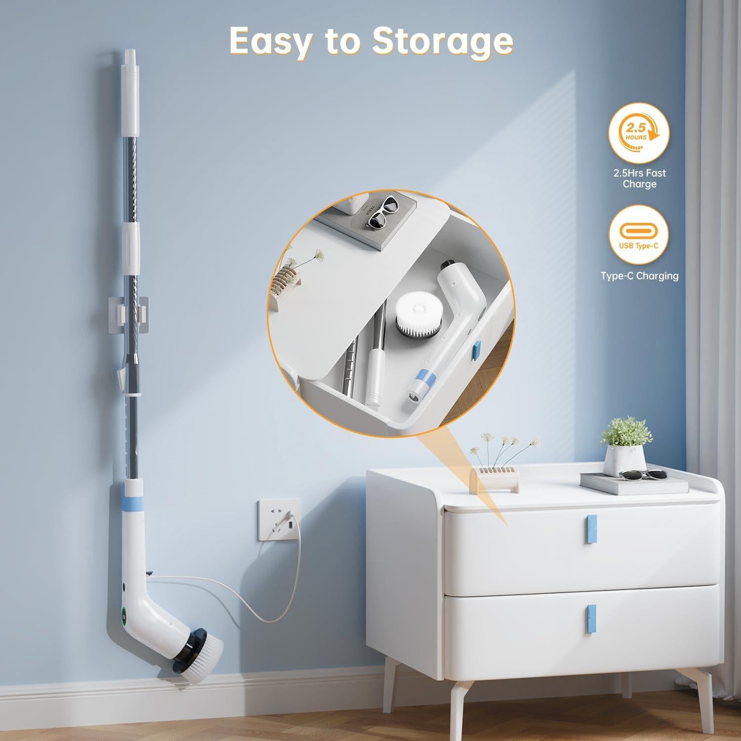 Limpiador Eléctrico Giratorio PUFTEM HC-CA04 2 en 1