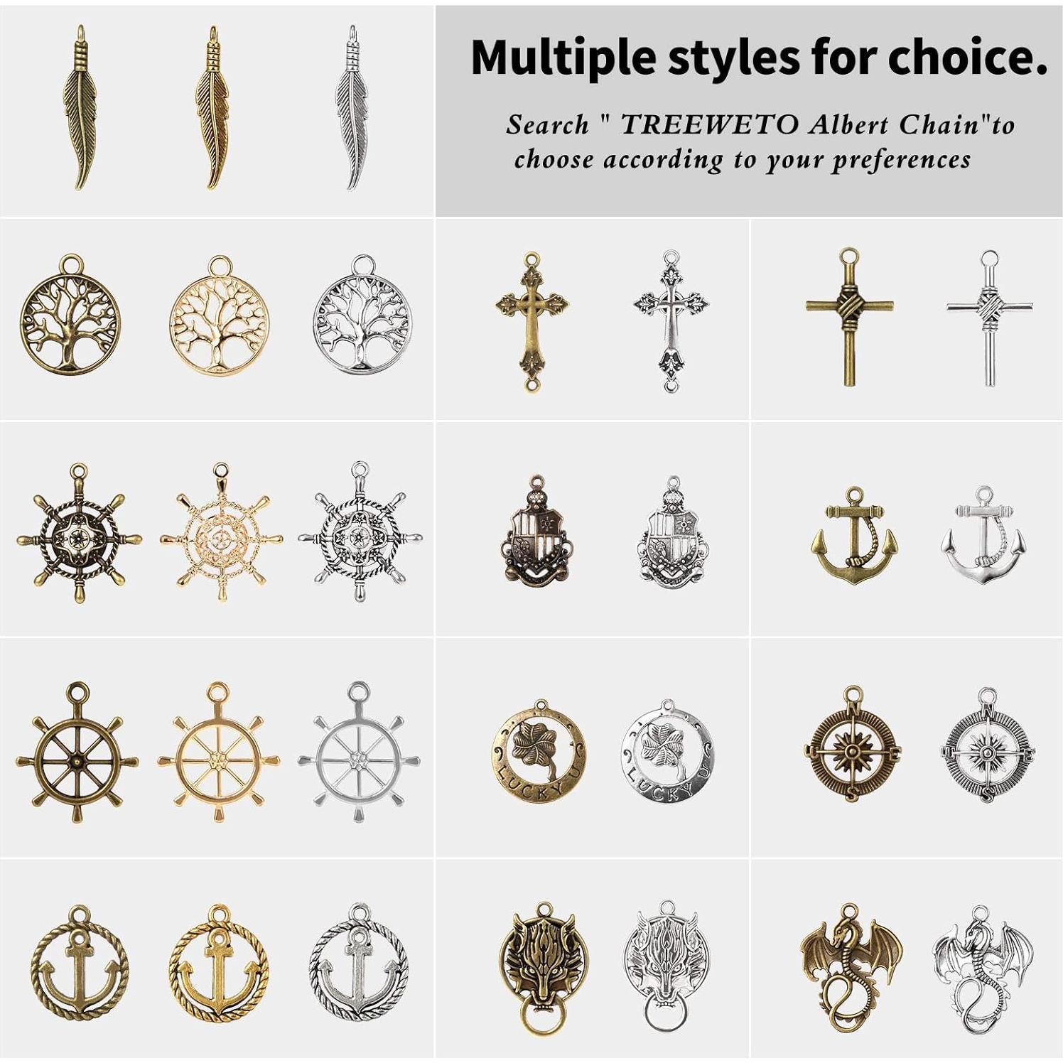 Reloj de bolsillo Albert con cadena bronce y colgante brújula