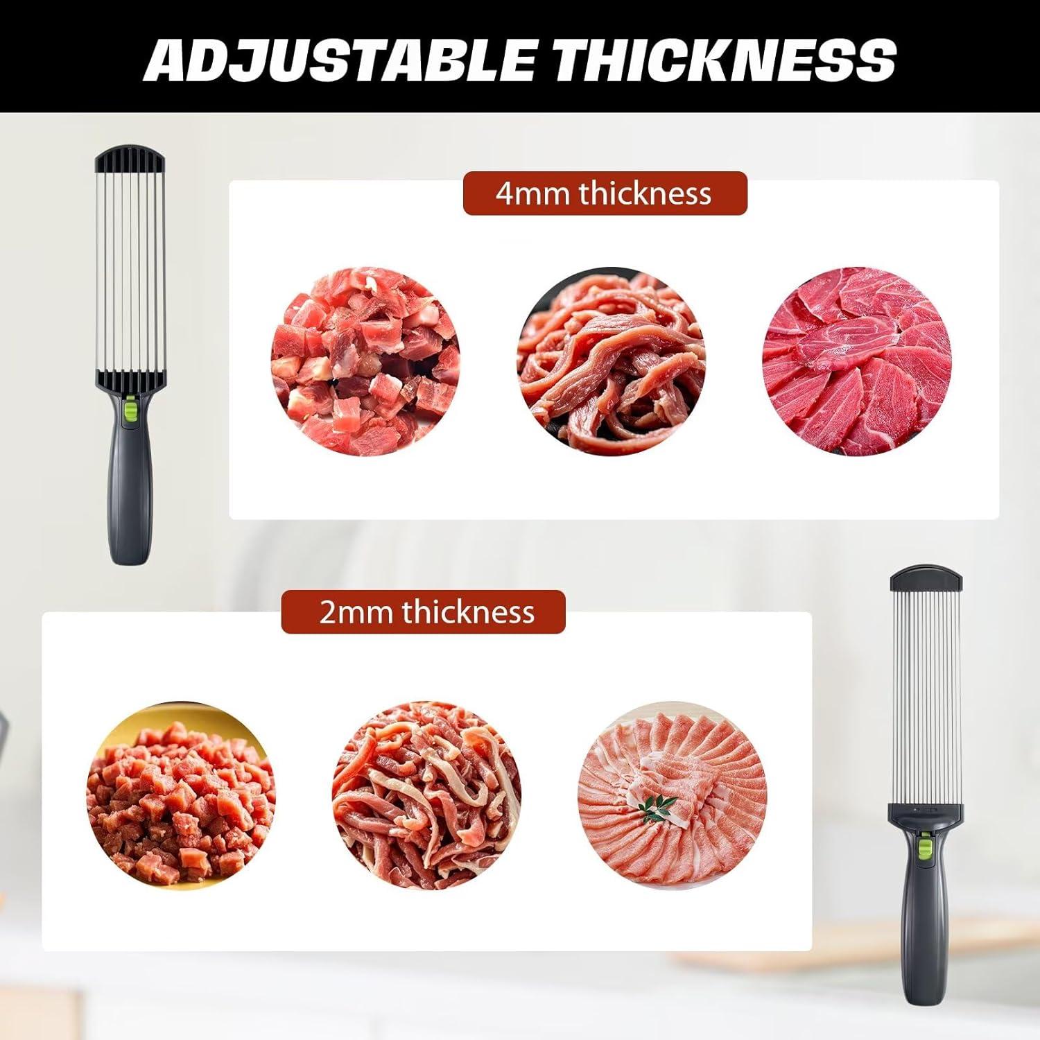 Cortadora de Carne Fresca Manual JUANWAN con Grosor Ajustable