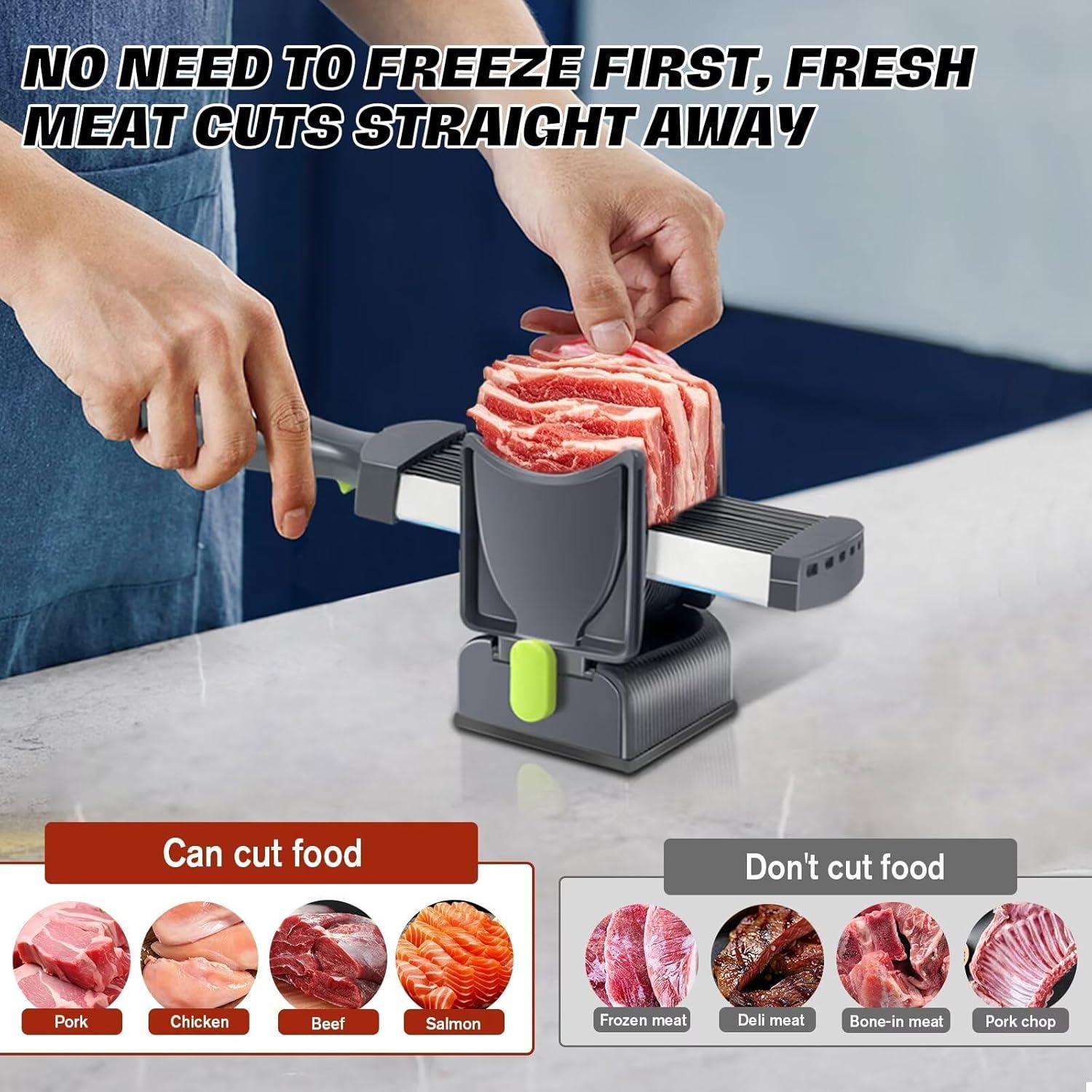 Cortadora de Carne Fresca Manual JUANWAN con Grosor Ajustable