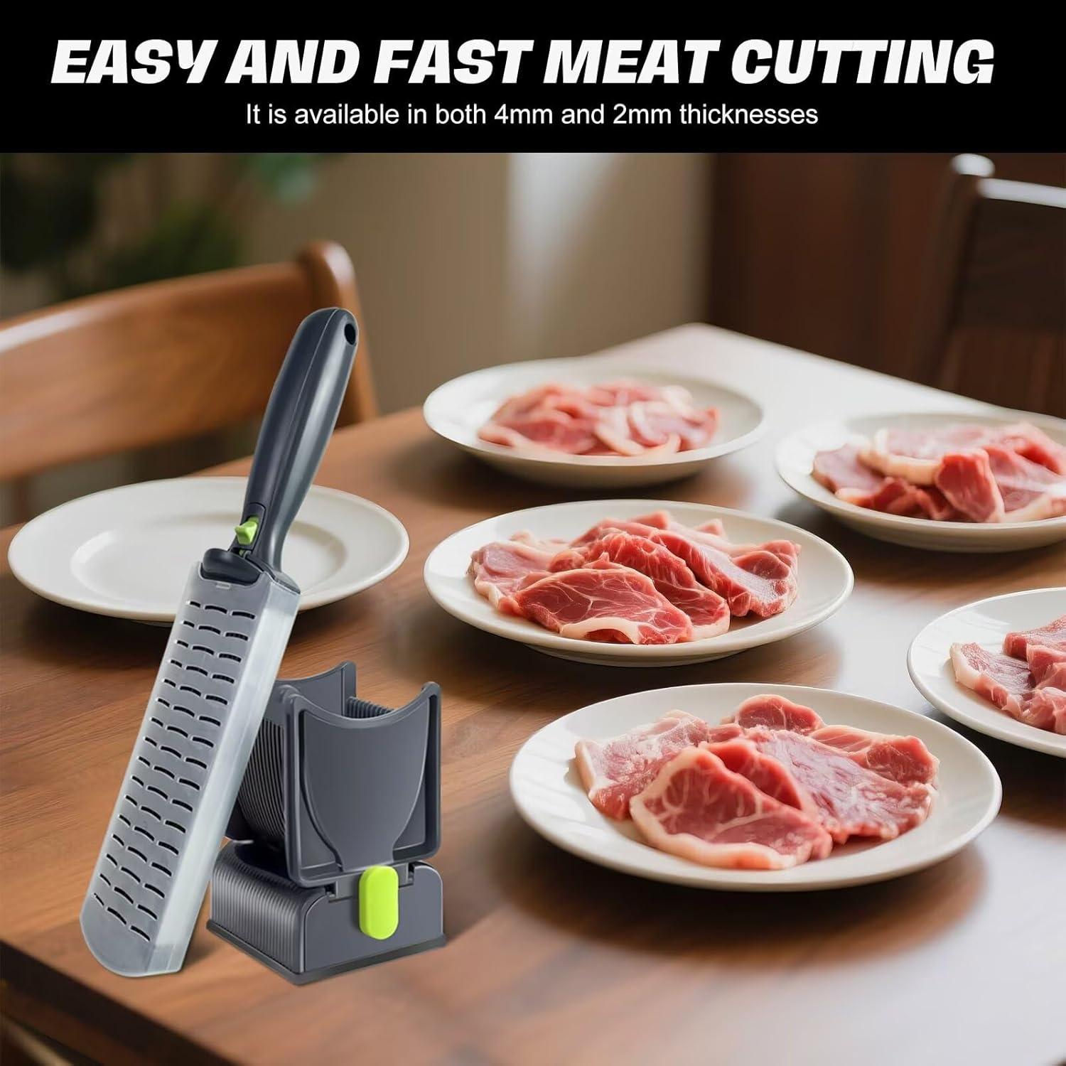 Cortadora de Carne Fresca Manual JUANWAN con Grosor Ajustable