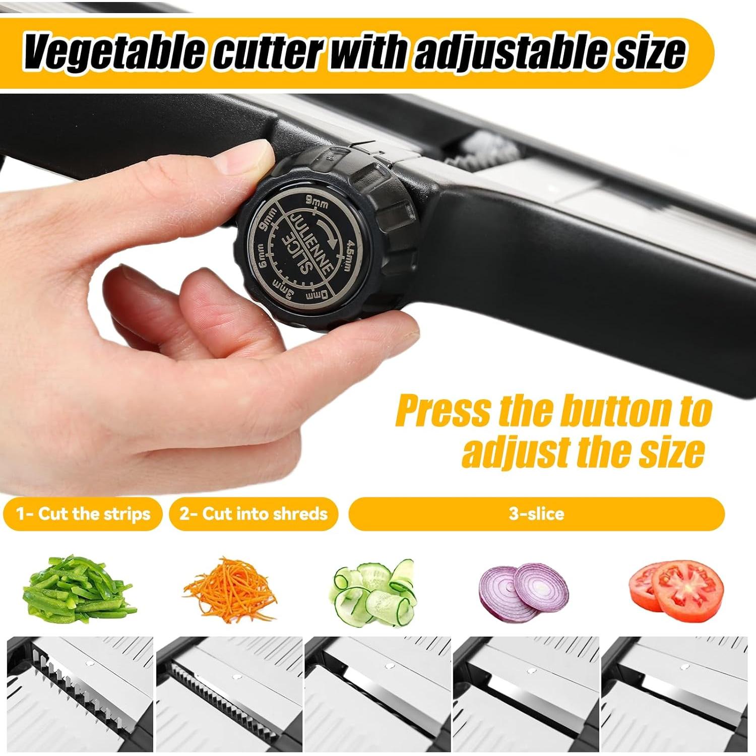 Rebanador de Mandolina Ajustable XAYCDEHN Acero Inoxidable