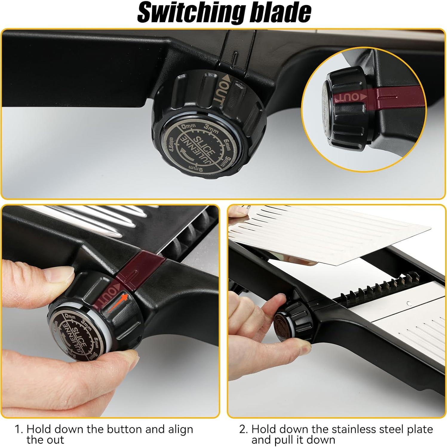 Rebanador de Mandolina Ajustable XAYCDEHN Acero Inoxidable